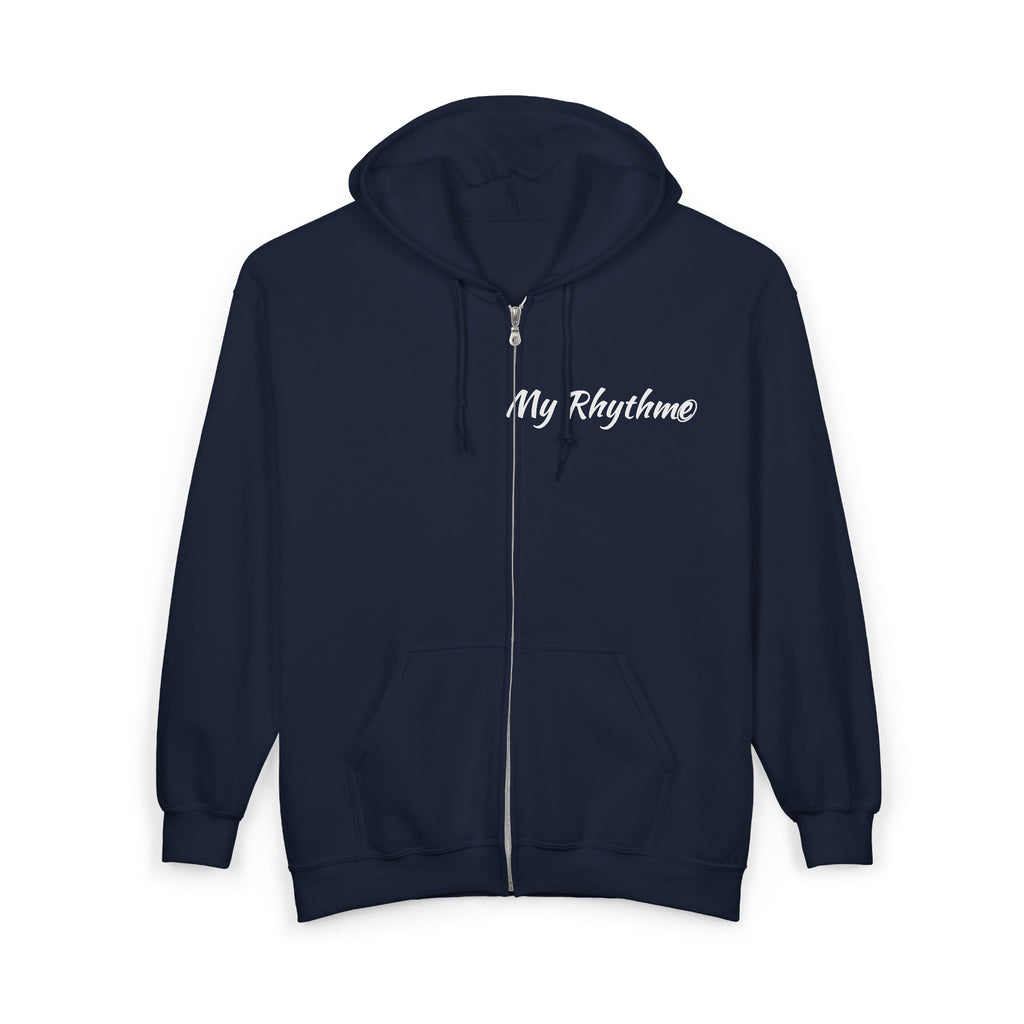 My Rhythme Zip Hoodie — Full‑Zip Music Note Hooded Sweatshirt