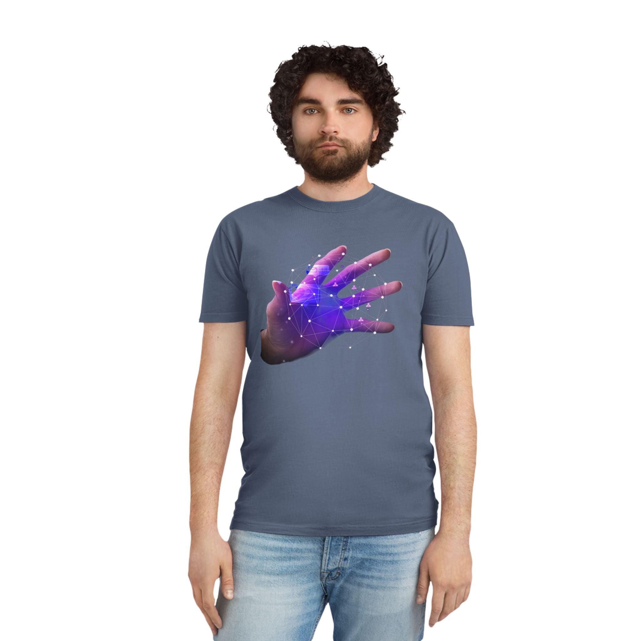 Galaxy Hand Tee — Cosmic Space Hand Graphic T-Shirt