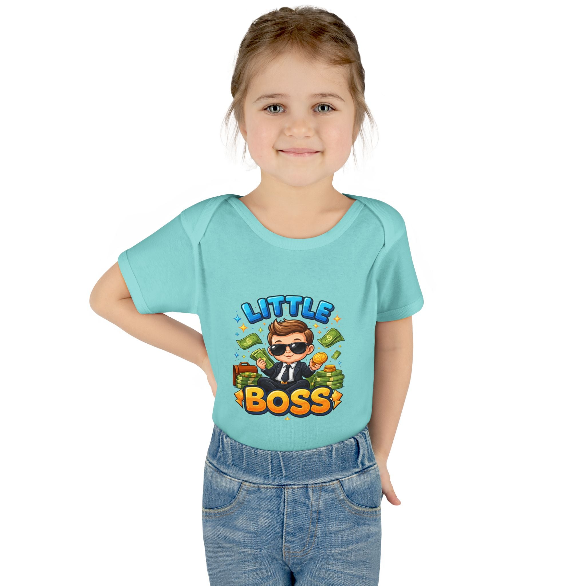 Little Boss Infant Bodysuit – Cute Baby Onesie with 'Little Boss' Cartoon Design
