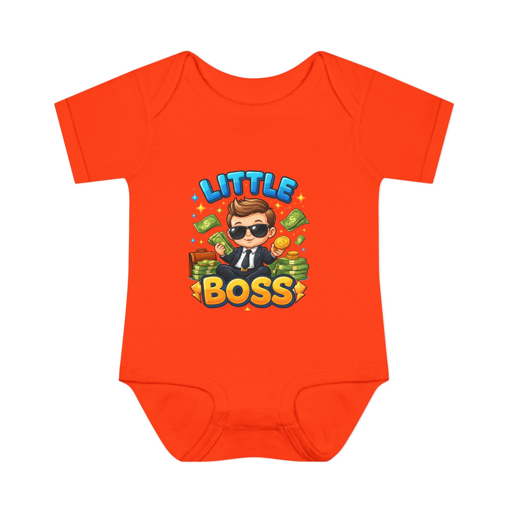Little Boss Infant Bodysuit – Cute Baby Onesie with 'Little Boss' Cartoon Design