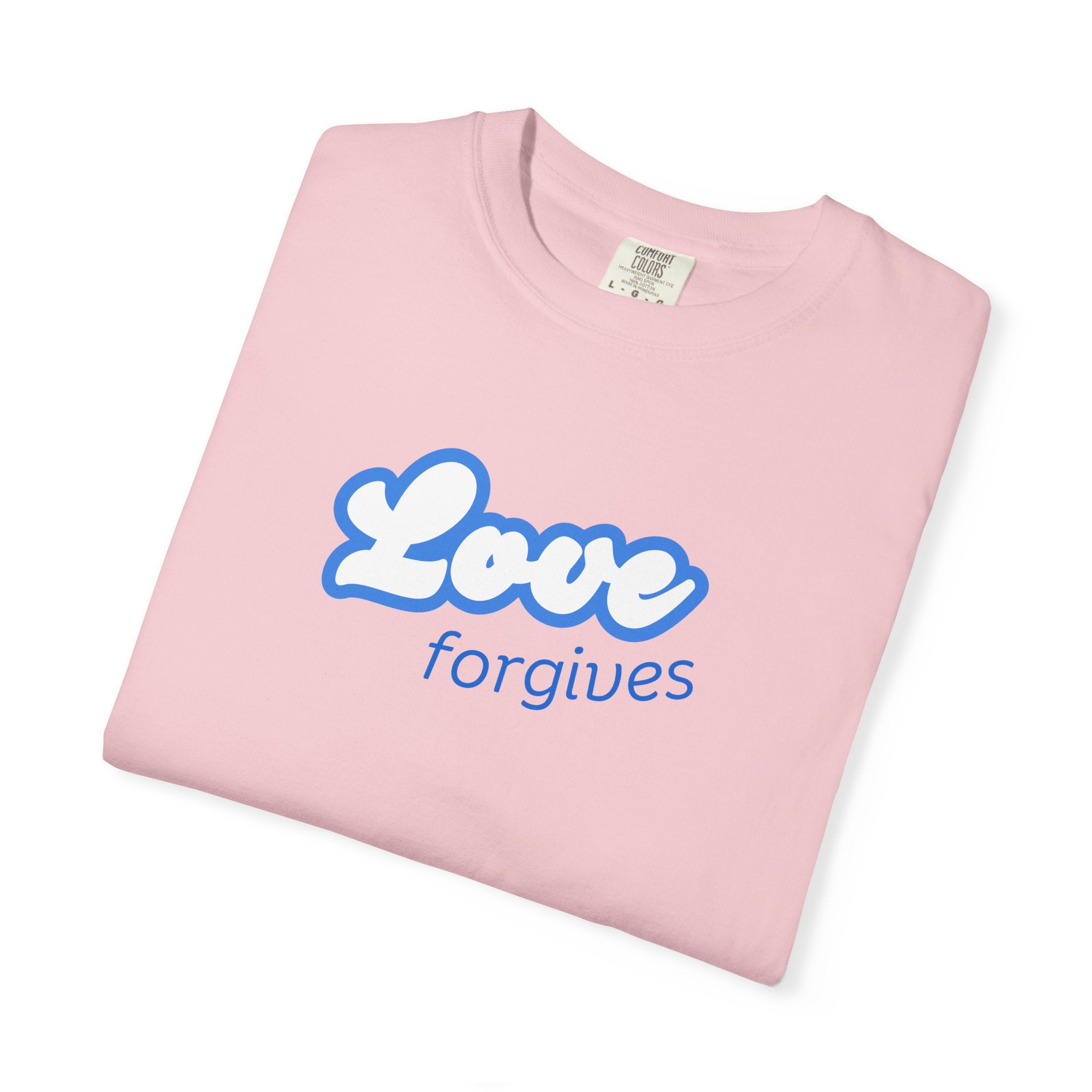 Love Forgives T-Shirt — Retro Script Graphic Tee