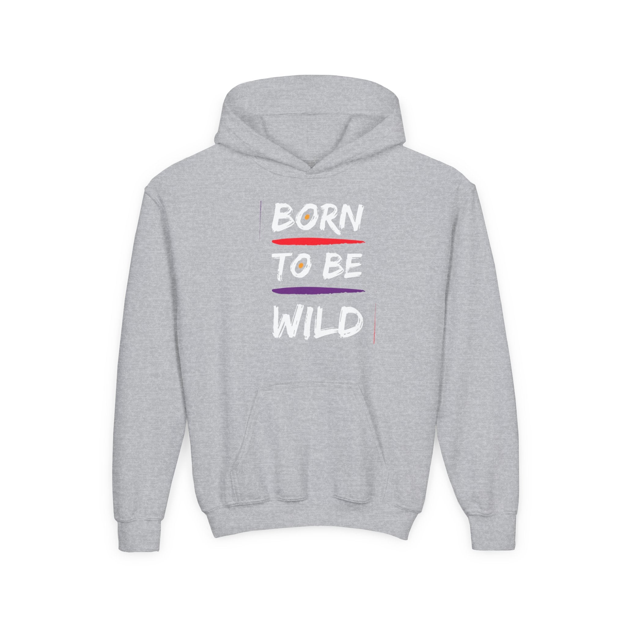 Minimalist Sunrise Stripe Youth Hoodie — Colorful Abstract Graphic Kids Sweatshirt