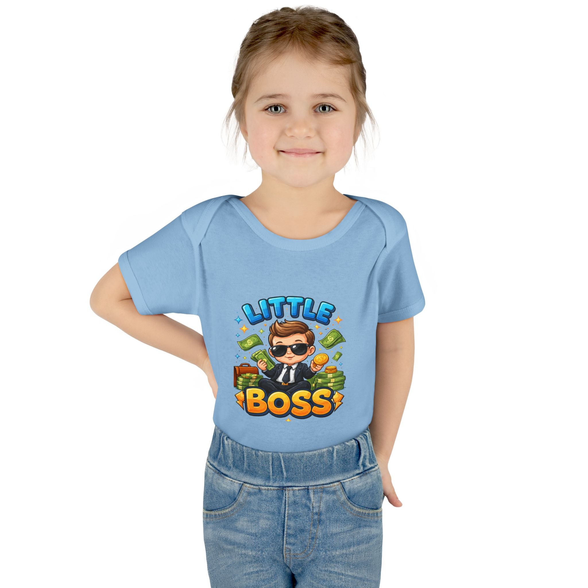 Little Boss Infant Bodysuit – Cute Baby Onesie with 'Little Boss' Cartoon Design