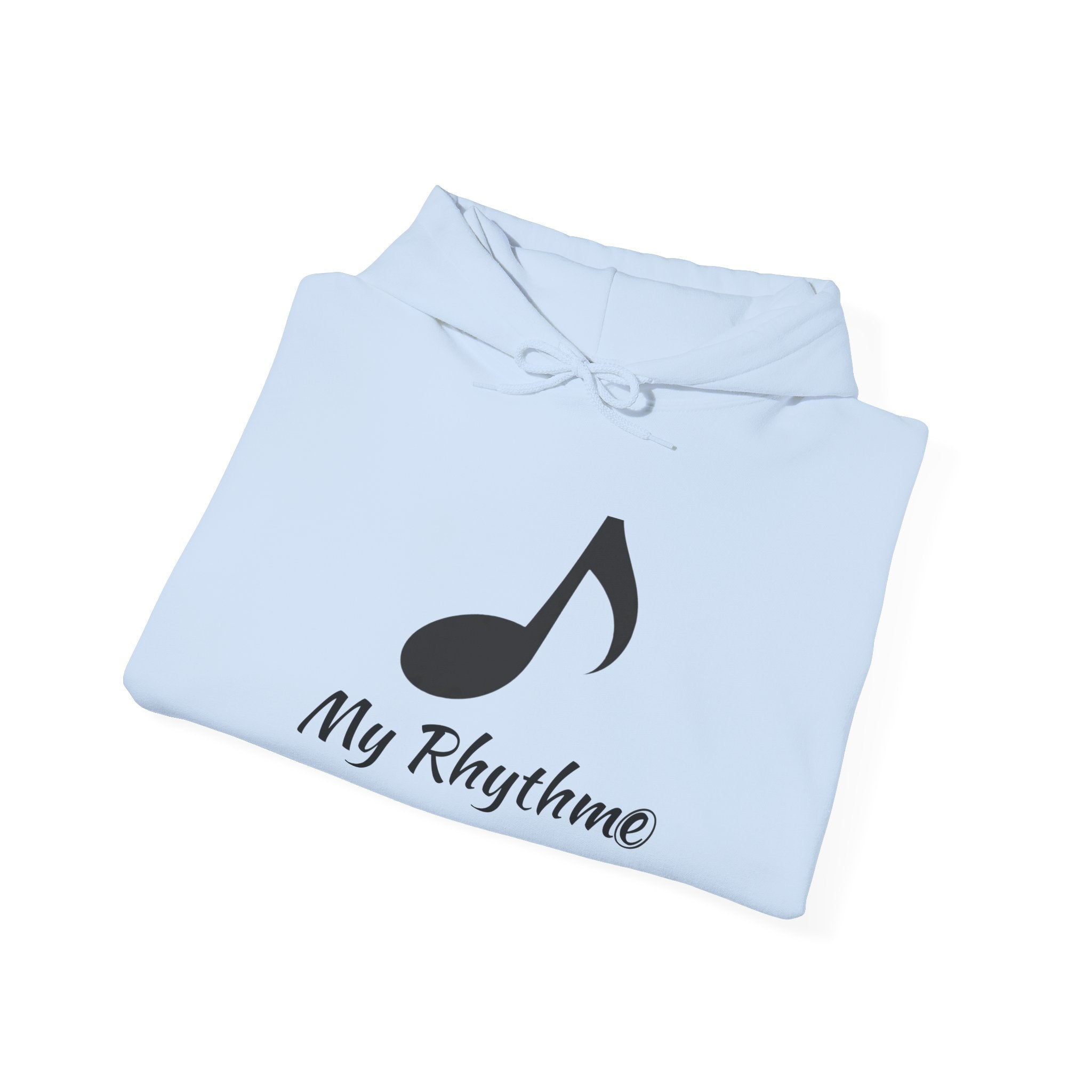 Rhythmic Note Hoodie — "My Rhythme" Music-Inspired Pullover