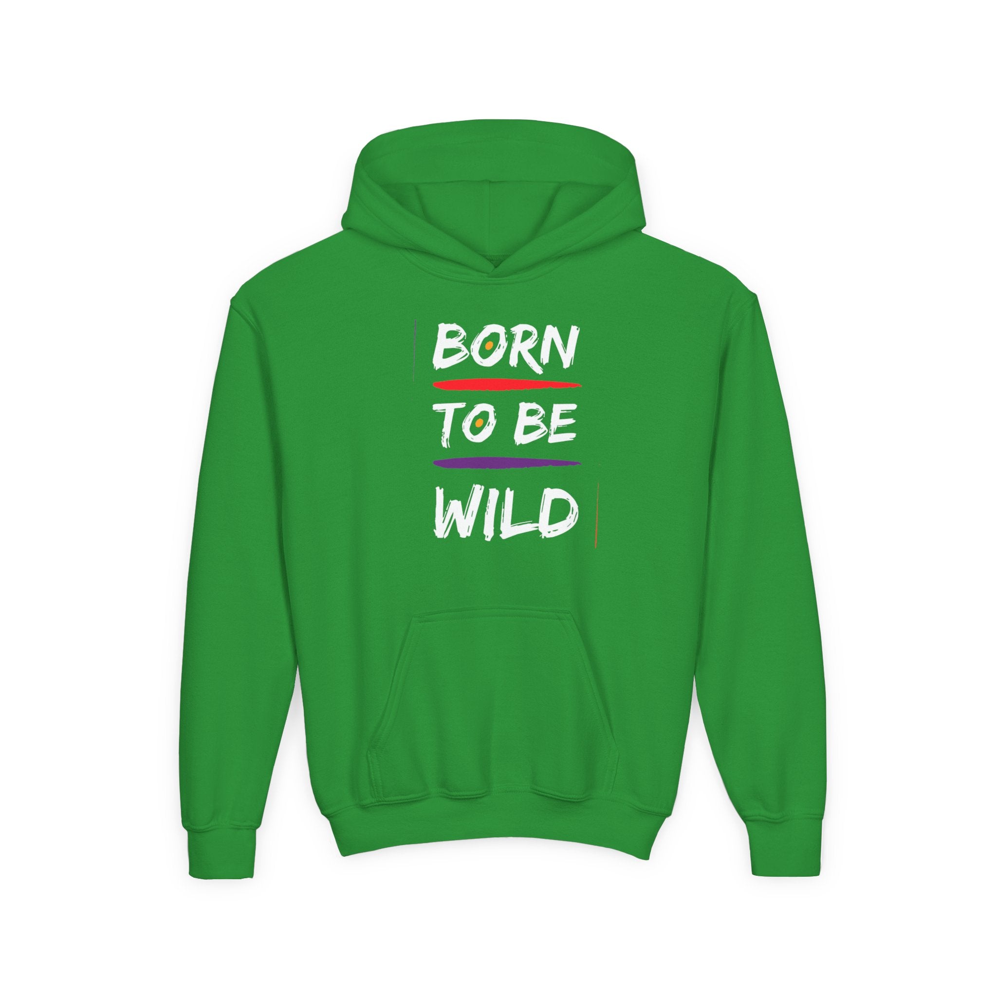 Minimalist Sunrise Stripe Youth Hoodie — Colorful Abstract Graphic Kids Sweatshirt