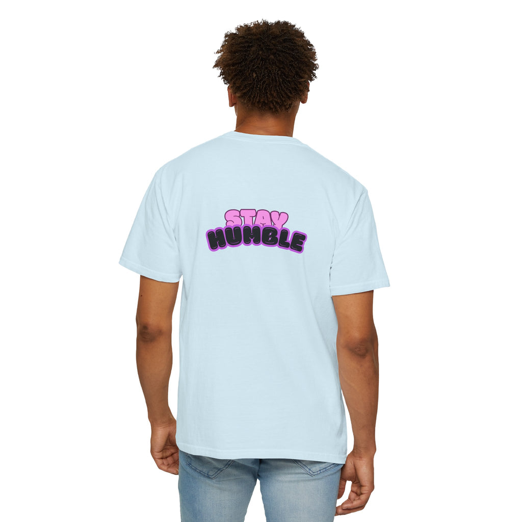 Stay Humble Graphic T-Shirt — Retro Pink & Black Text Tee