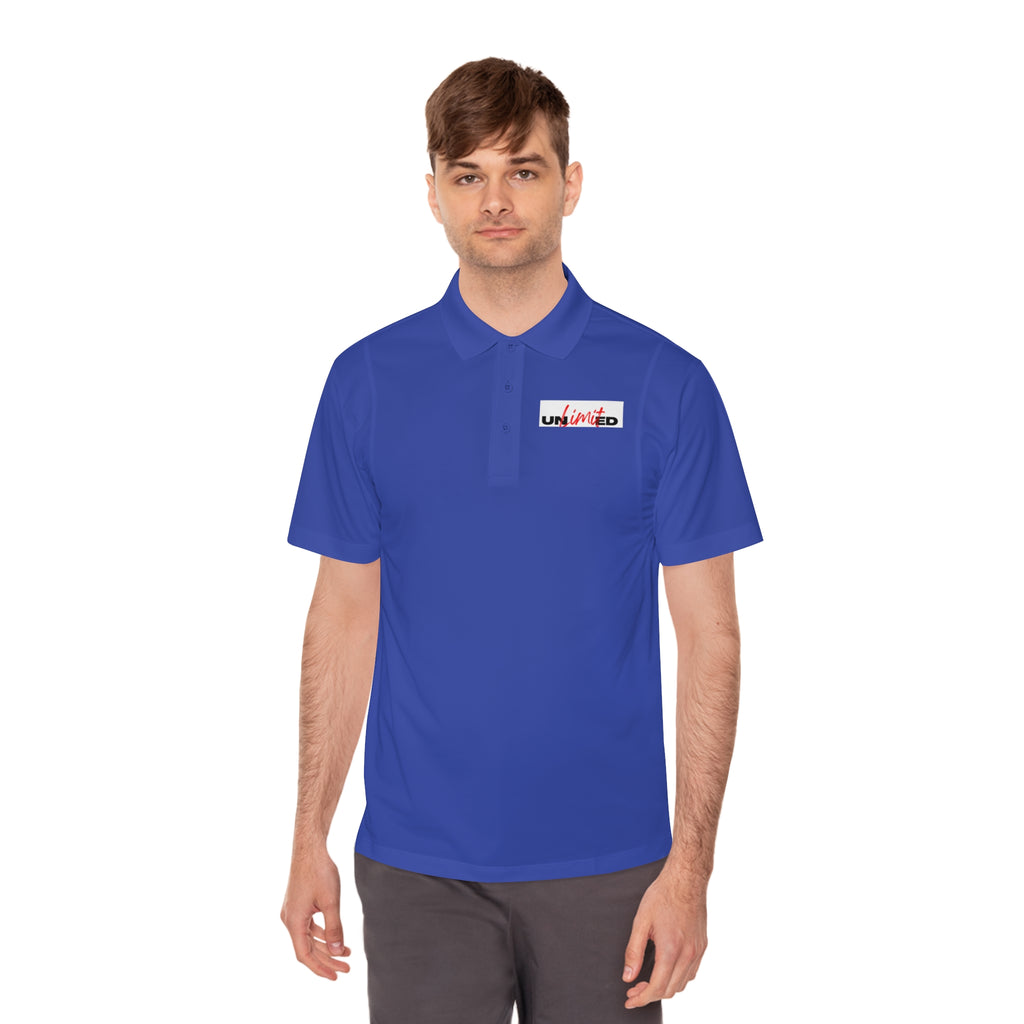 Unlimited Sport Polo — Men’s Performance Polo with 'Unlimited' Motivational Logo
