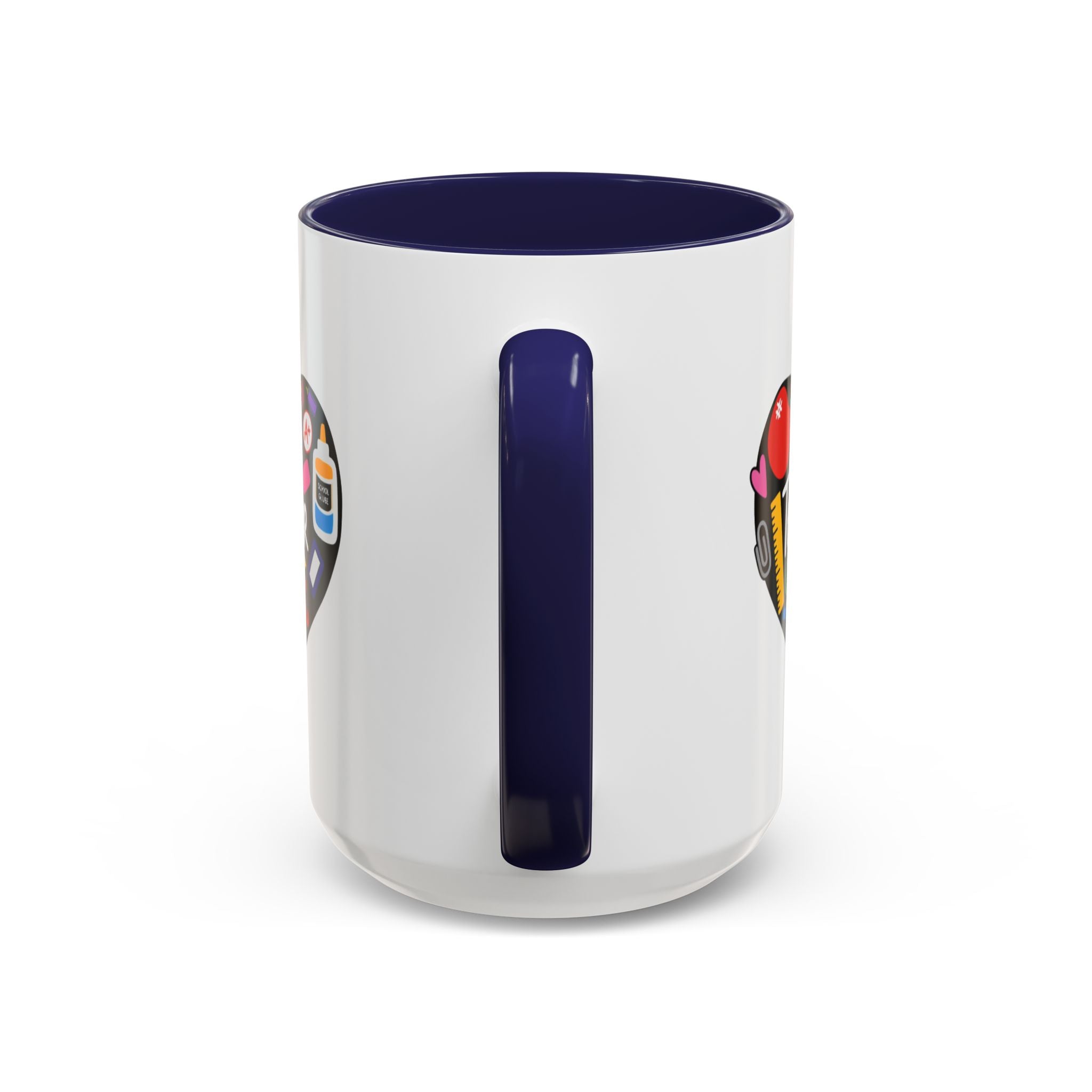 Teacher Heart Accent Coffee Mug — Teacher Appreciation Gift (11/15oz)