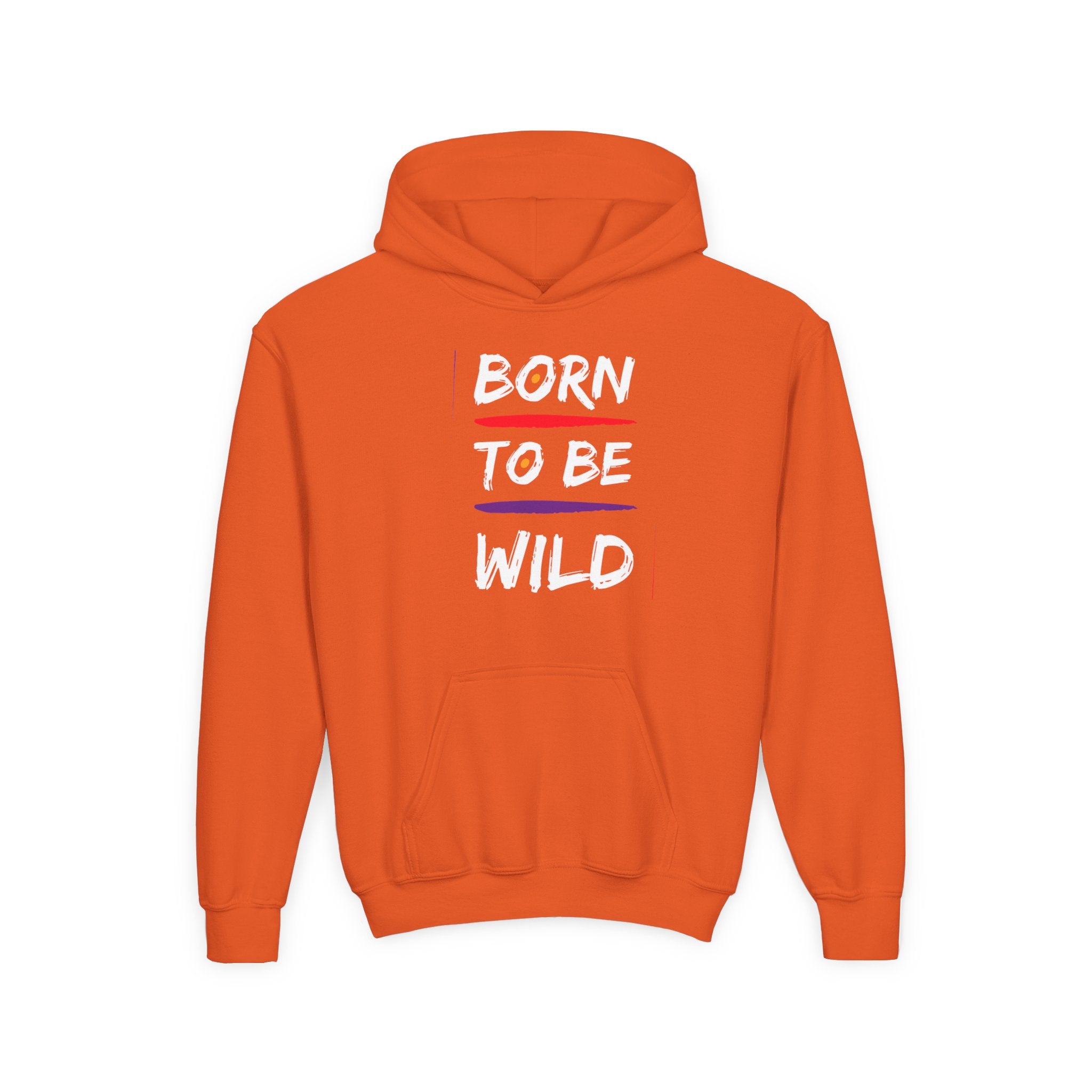 Minimalist Sunrise Stripe Youth Hoodie — Colorful Abstract Graphic Kids Sweatshirt