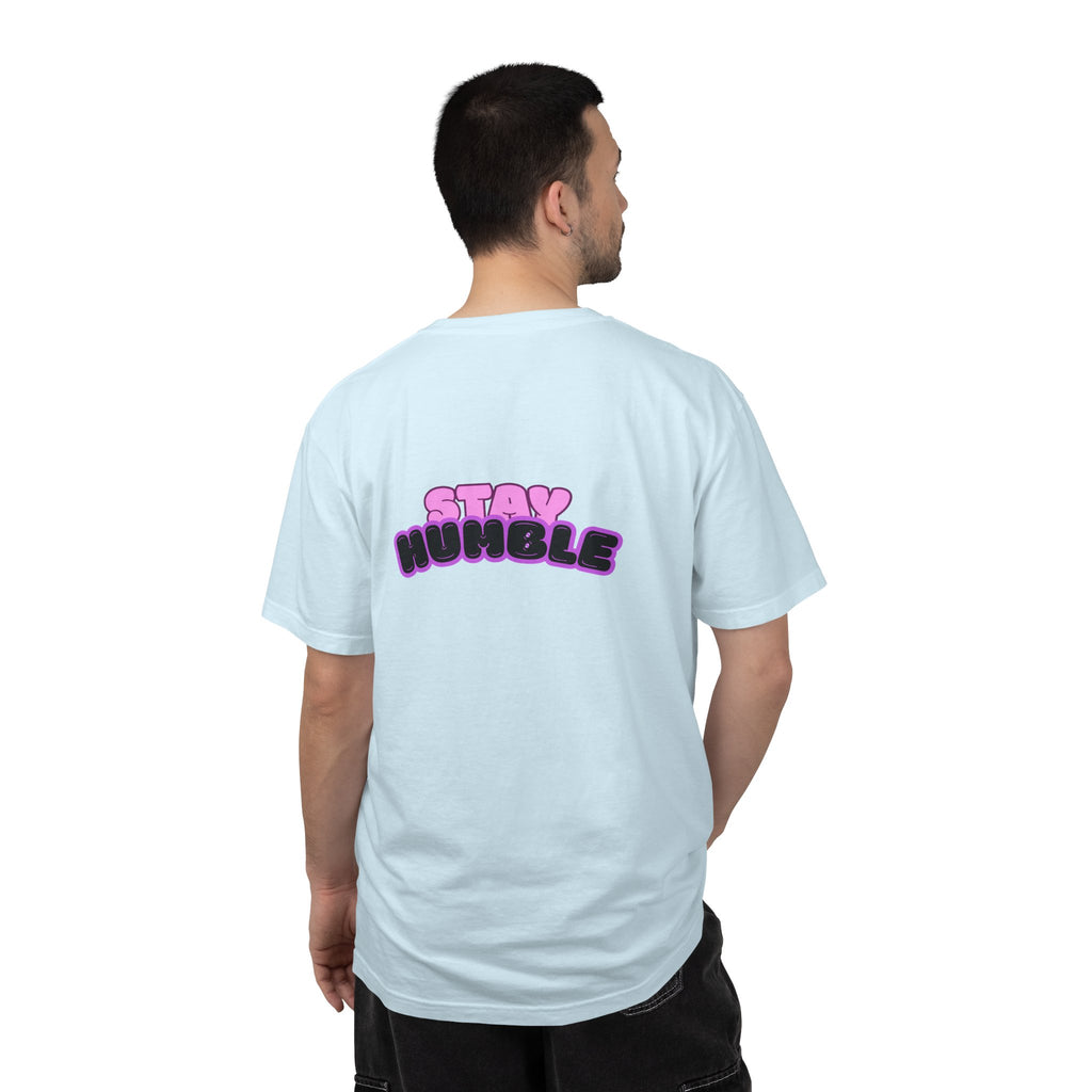 Stay Humble Graphic T-Shirt — Retro Pink & Black Text Tee