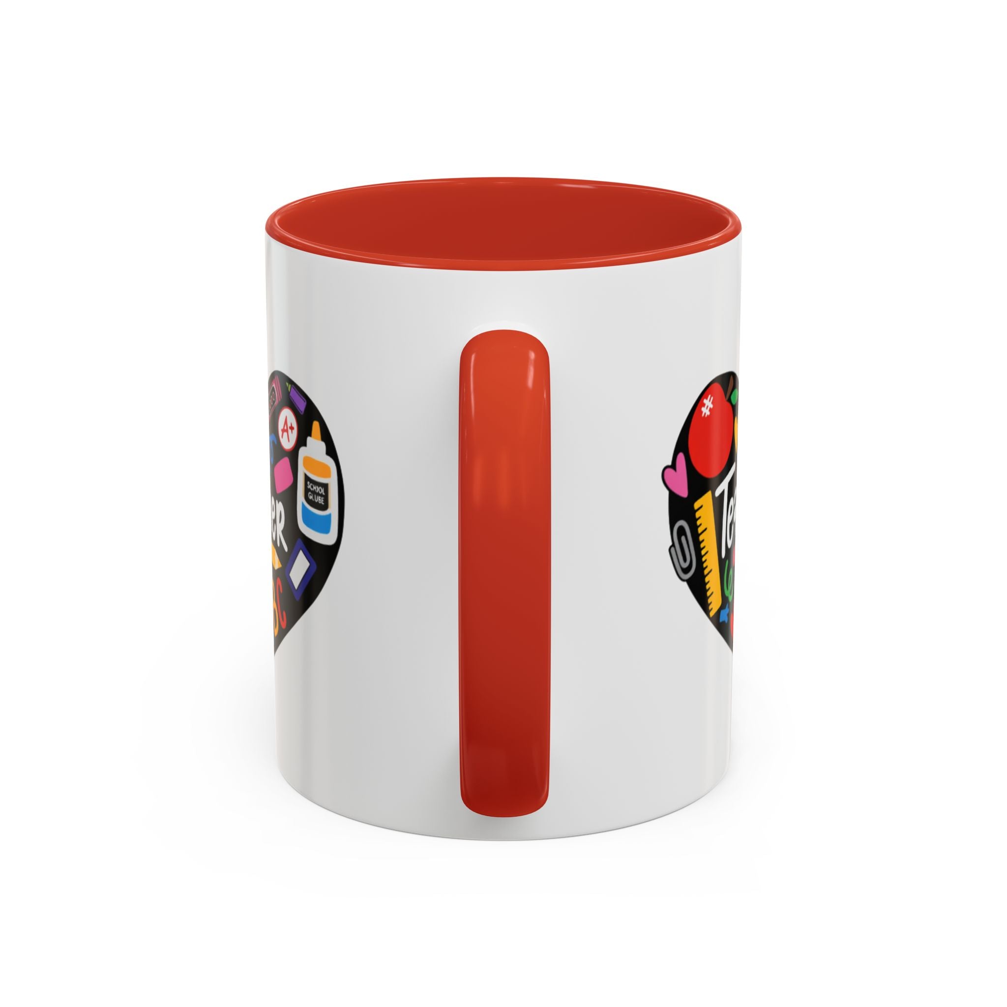 Teacher Heart Accent Coffee Mug — Teacher Appreciation Gift (11/15oz)
