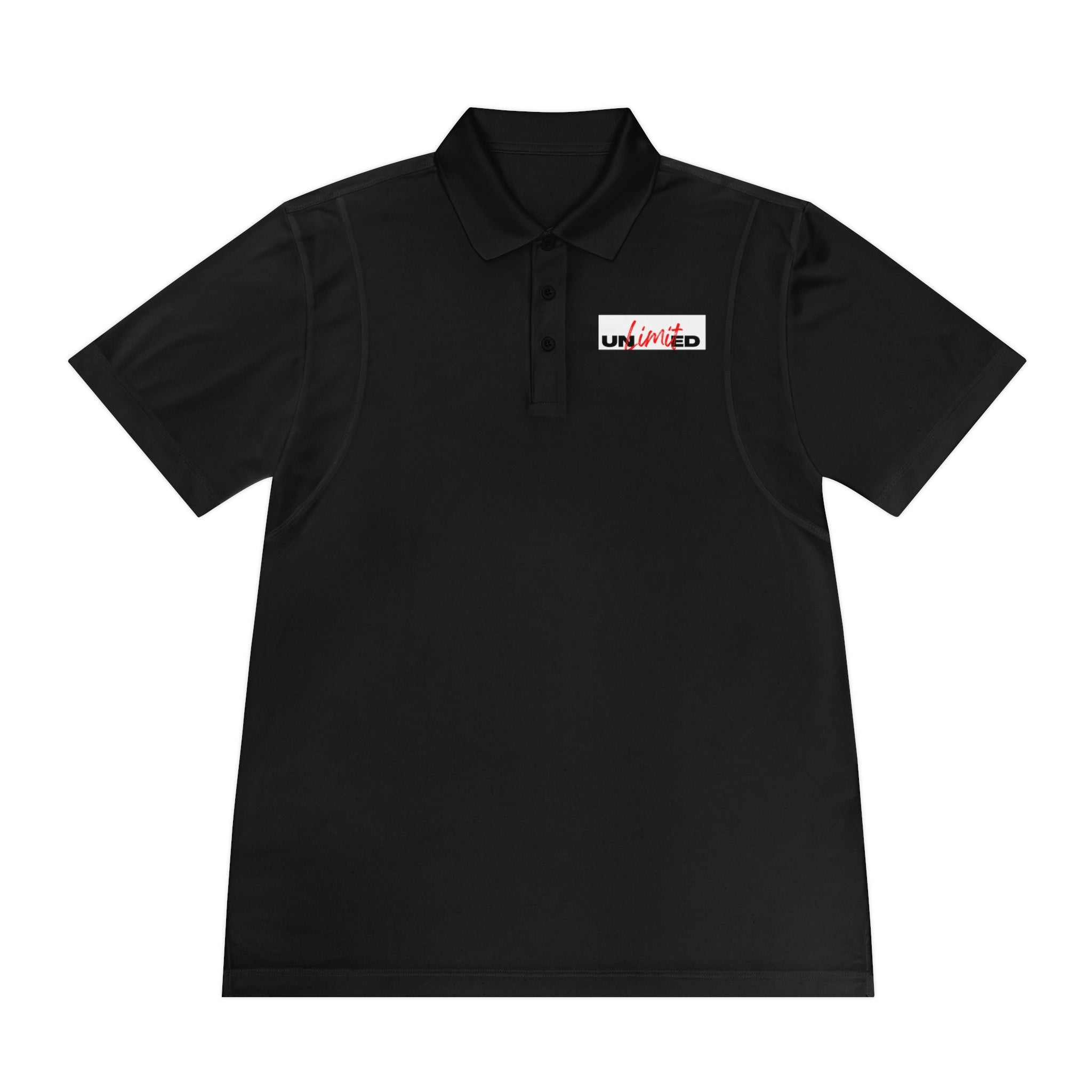 Unlimited Sport Polo — Men’s Performance Polo with 'Unlimited' Motivational Logo