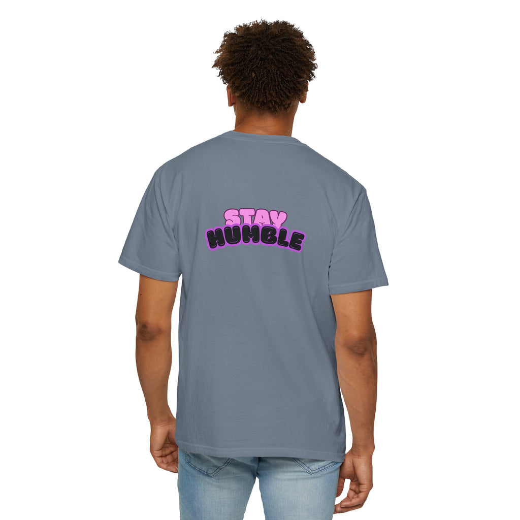 Stay Humble Graphic T-Shirt — Retro Pink & Black Text Tee