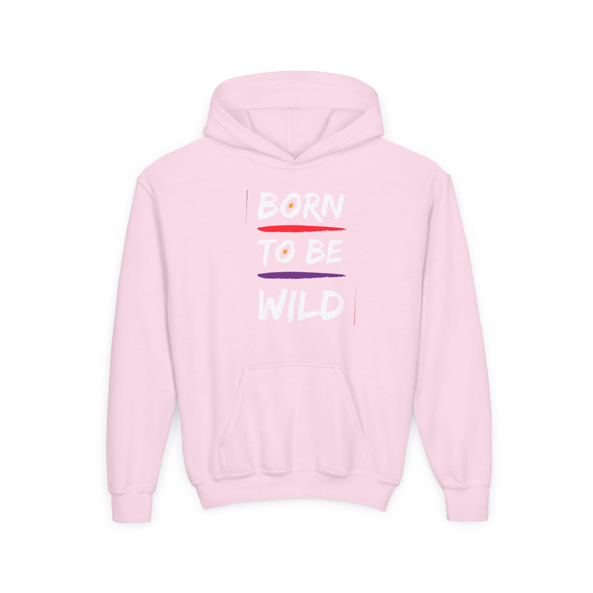Minimalist Sunrise Stripe Youth Hoodie — Colorful Abstract Graphic Kids Sweatshirt