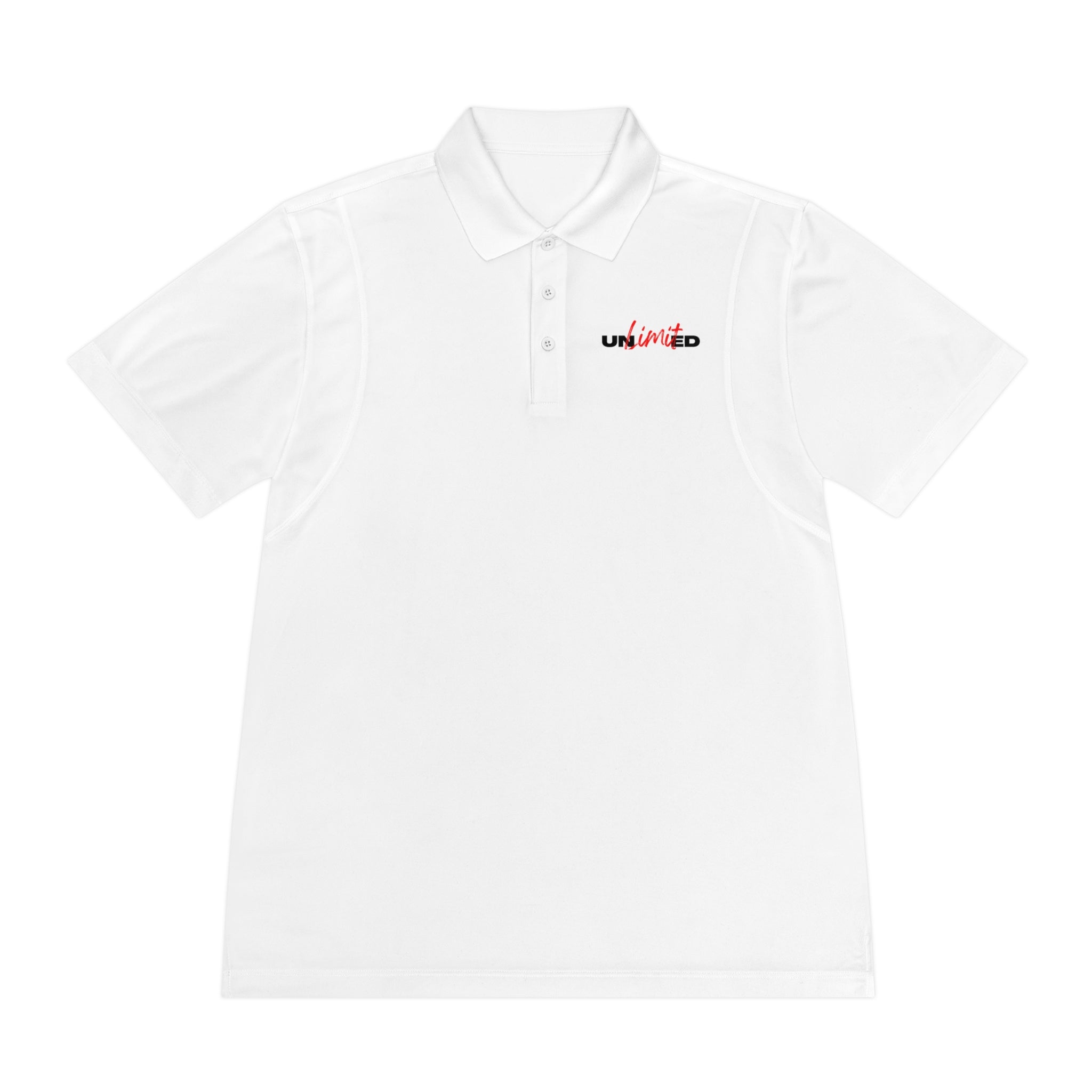 Unlimited Sport Polo — Men’s Performance Polo with 'Unlimited' Motivational Logo