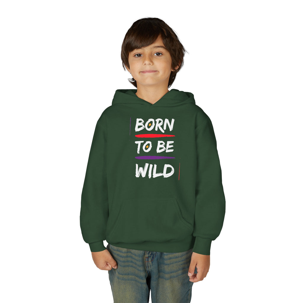 Minimalist Sunrise Stripe Youth Hoodie — Colorful Abstract Graphic Kids Sweatshirt