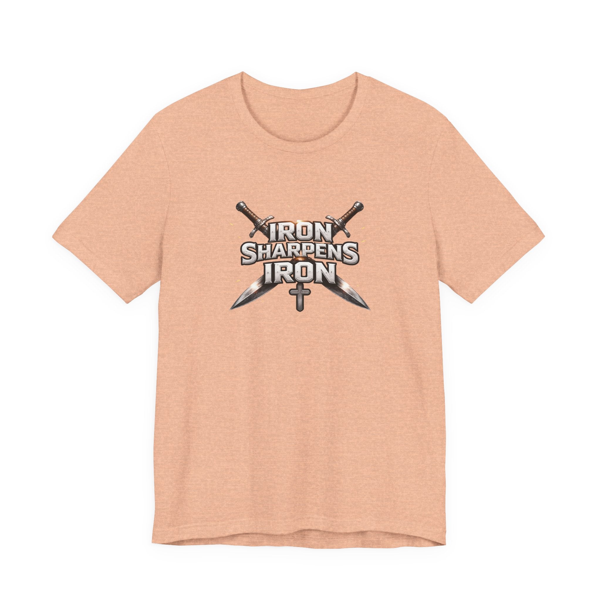 Iron Sharpens Iron T-Shirt — Christian Faith Cross & Swords Tee