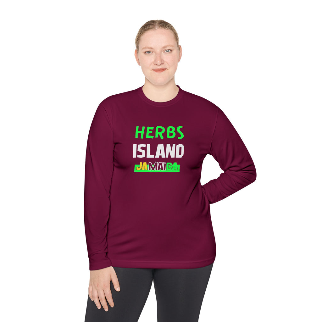 Herbs Island Jamaica Long Sleeve Tee — Caribbean Herb Vibes