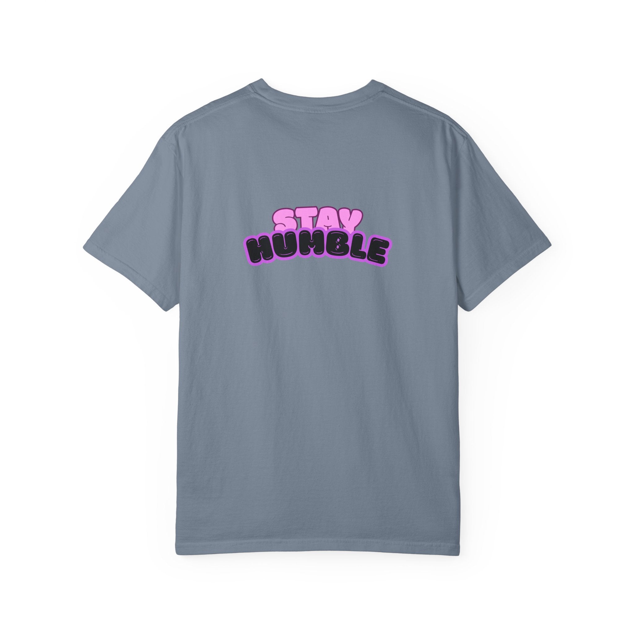 Stay Humble Graphic T-Shirt — Retro Pink & Black Text Tee