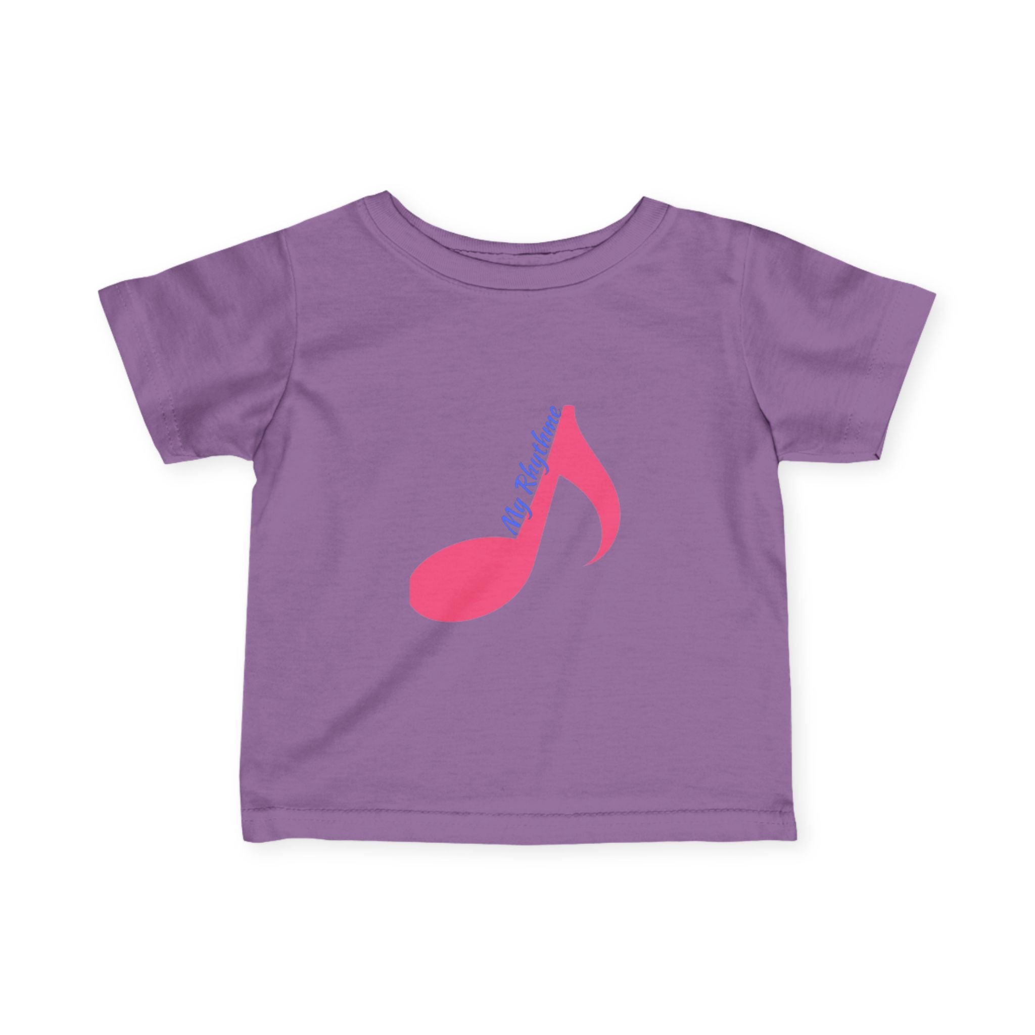 Infant Tee — Pink Music Note "My Rhythme" Baby Shirt