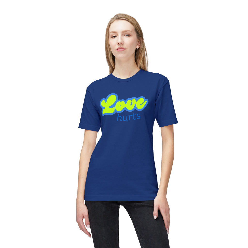 Love Hurts T‑Shirt — "Love hurts" Script Tee with Back "...but hate kills"