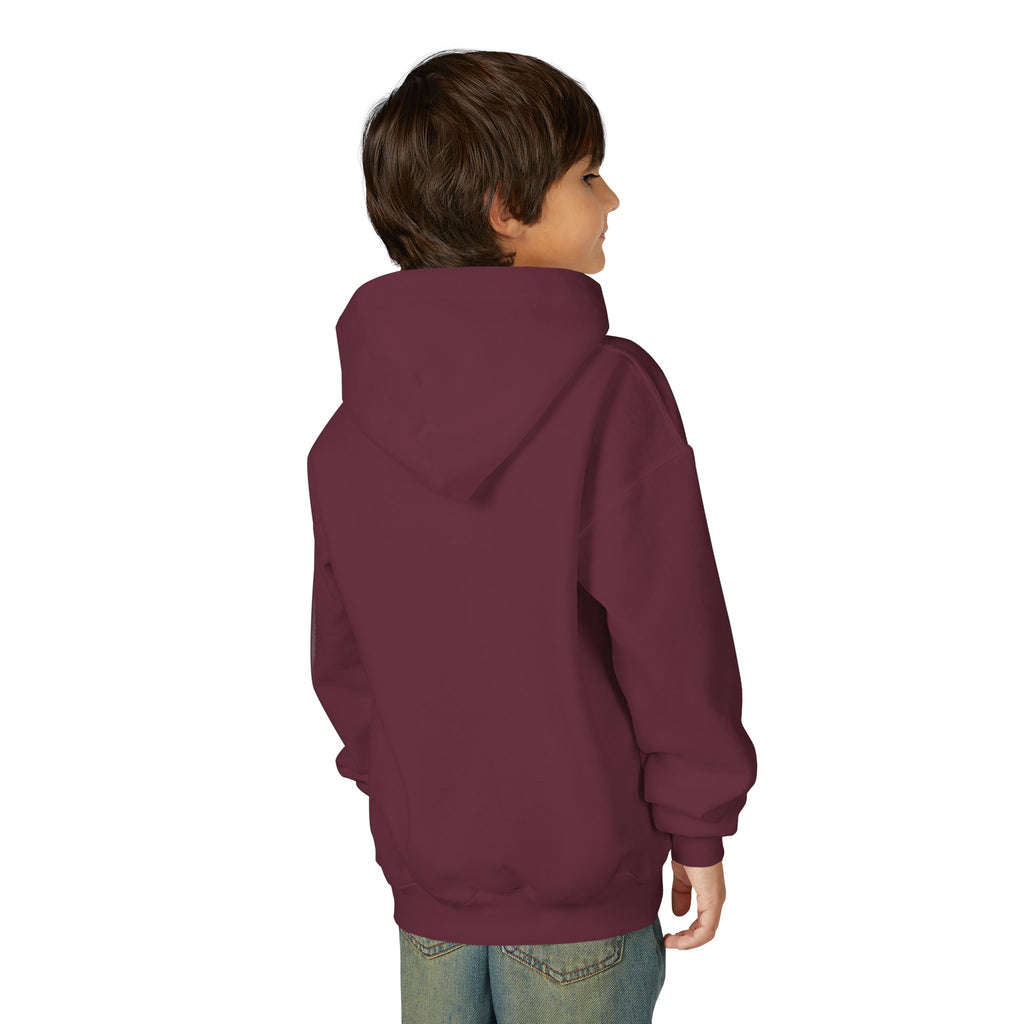 Minimalist Sunrise Stripe Youth Hoodie — Colorful Abstract Graphic Kids Sweatshirt