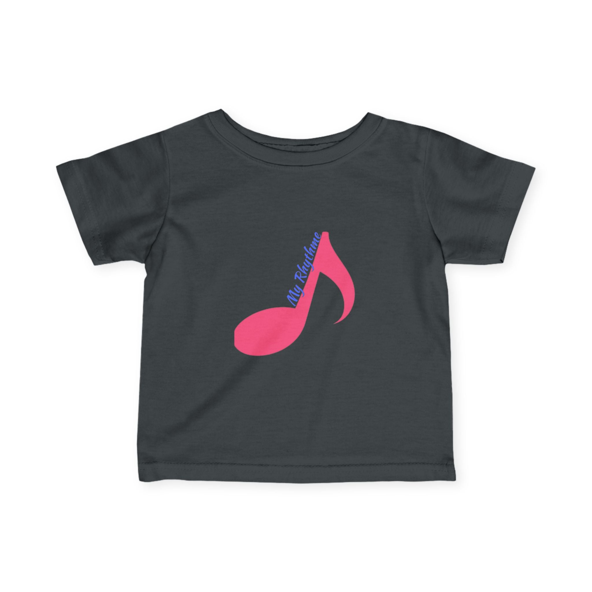 Infant Tee — Pink Music Note "My Rhythme" Baby Shirt