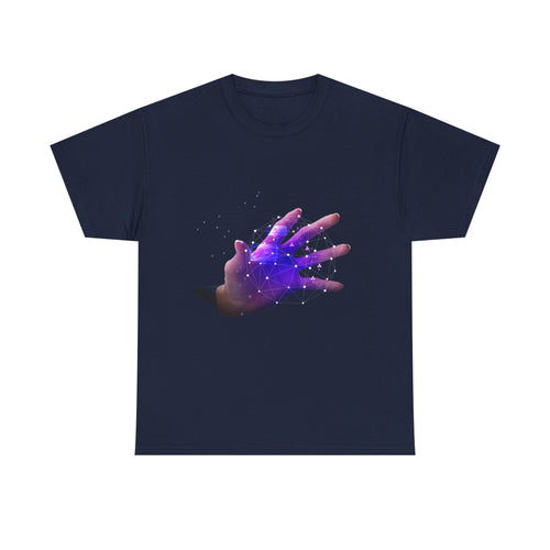 Galaxy Hand T-Shirt — Cosmic Palm Space Tee