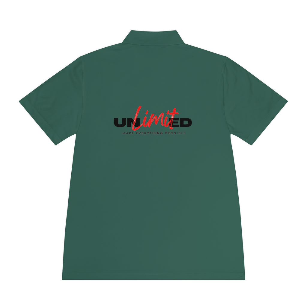 Unlimited Sport Polo — Men’s Performance Polo with 'Unlimited' Motivational Logo