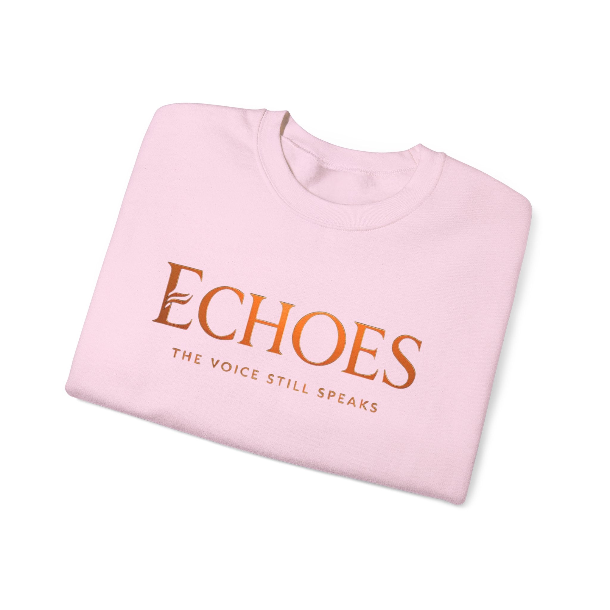 Echoes Crewneck Sweatshirt — "Echoes: The Voice Still Speaks" Minimal Graphic