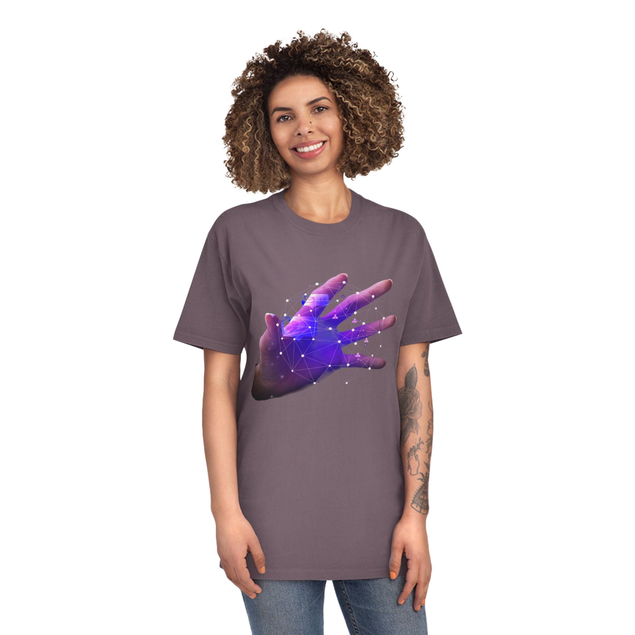 Galaxy Hand Tee — Cosmic Space Hand Graphic T-Shirt