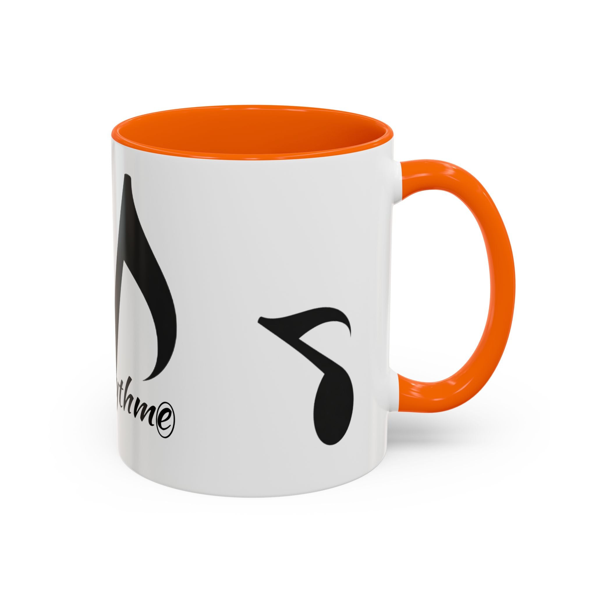 Music Note Accent Mug — "My Rhythmé" Pink Interior Coffee Mug