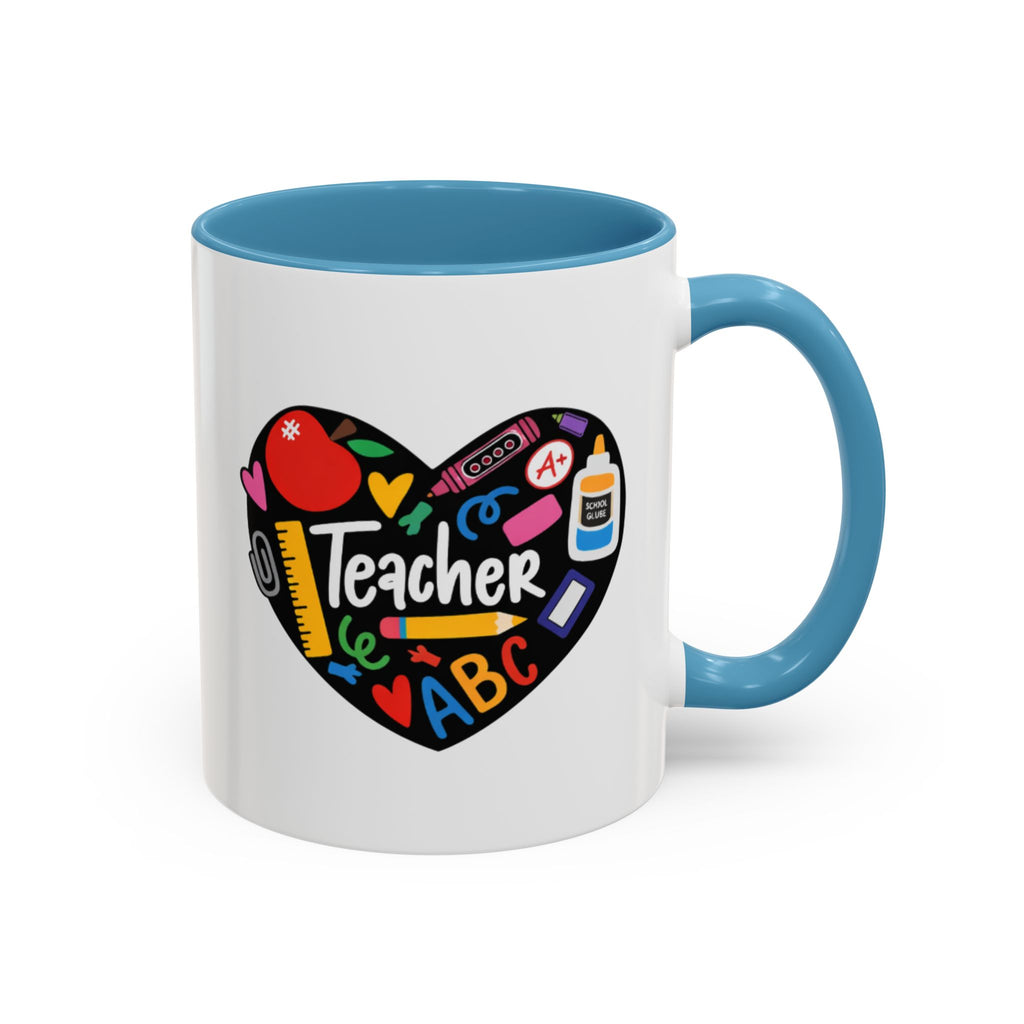 Teacher Heart Accent Coffee Mug — Teacher Appreciation Gift (11/15oz)