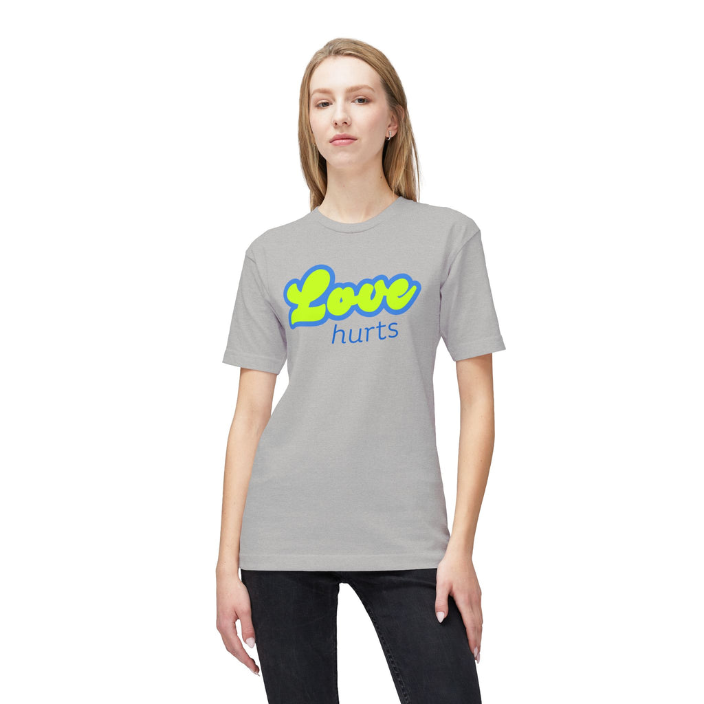 Love Hurts T‑Shirt — "Love hurts" Script Tee with Back "...but hate kills"