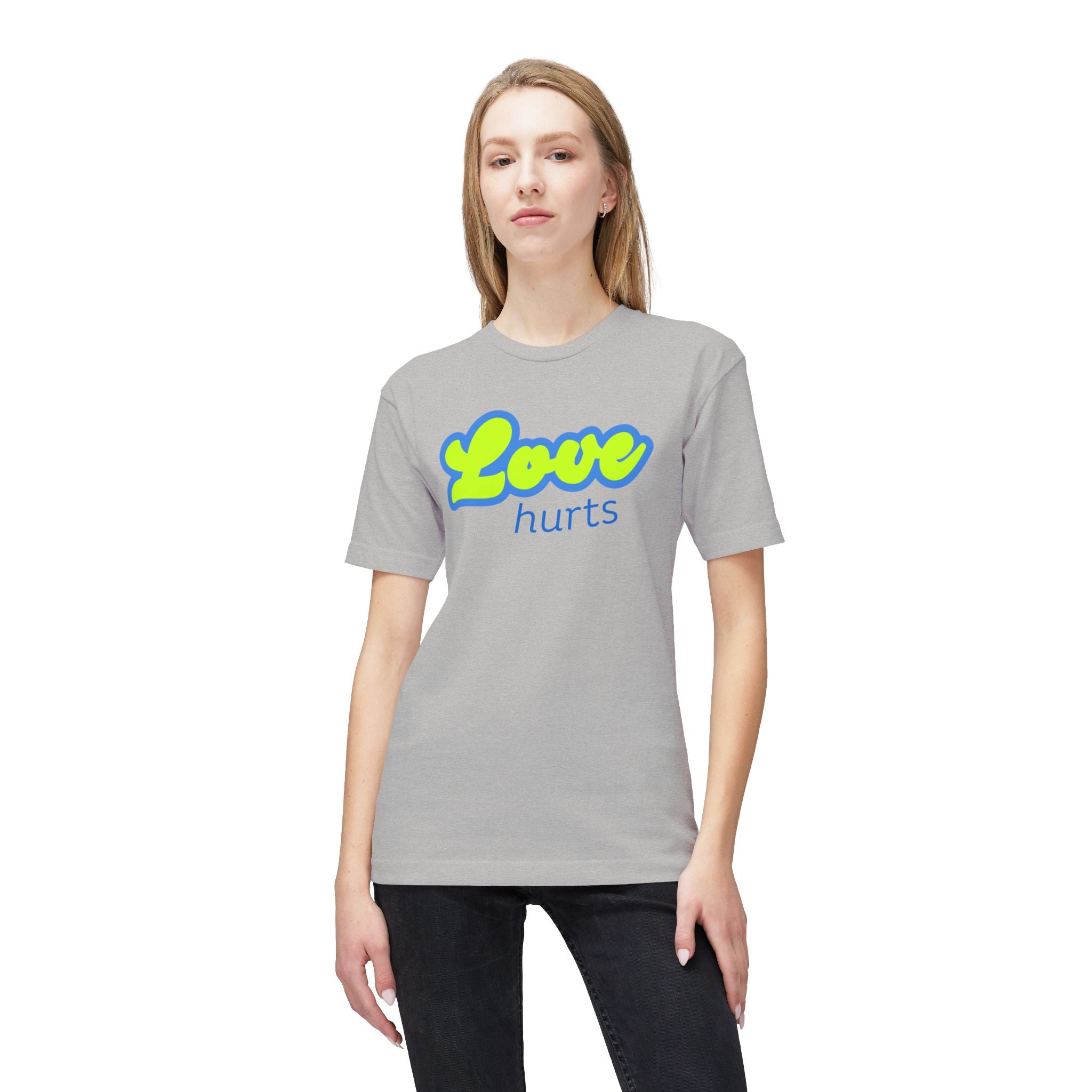 Love Hurts T‑Shirt — "Love hurts" Script Tee with Back "...but hate kills"