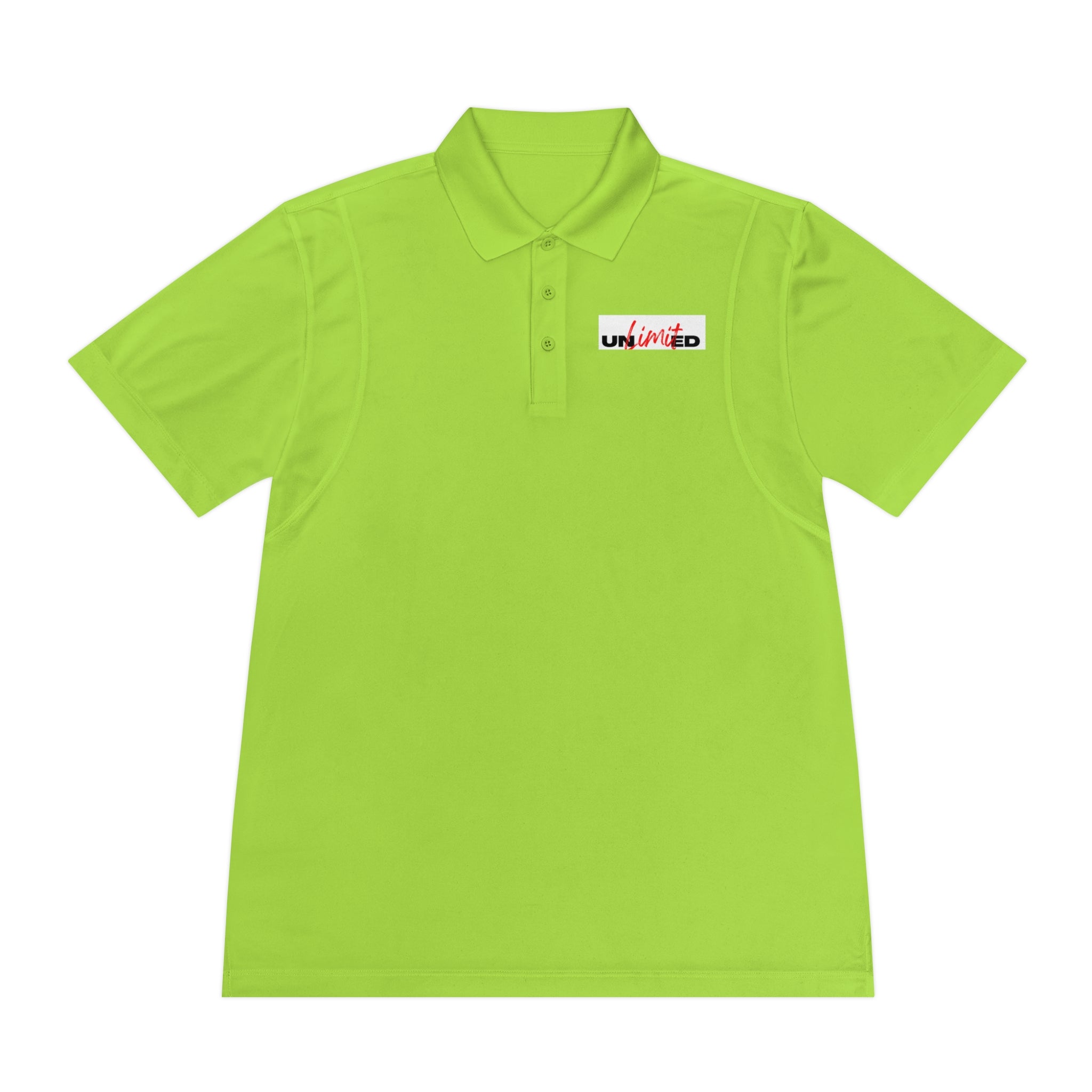 Unlimited Sport Polo — Men’s Performance Polo with 'Unlimited' Motivational Logo