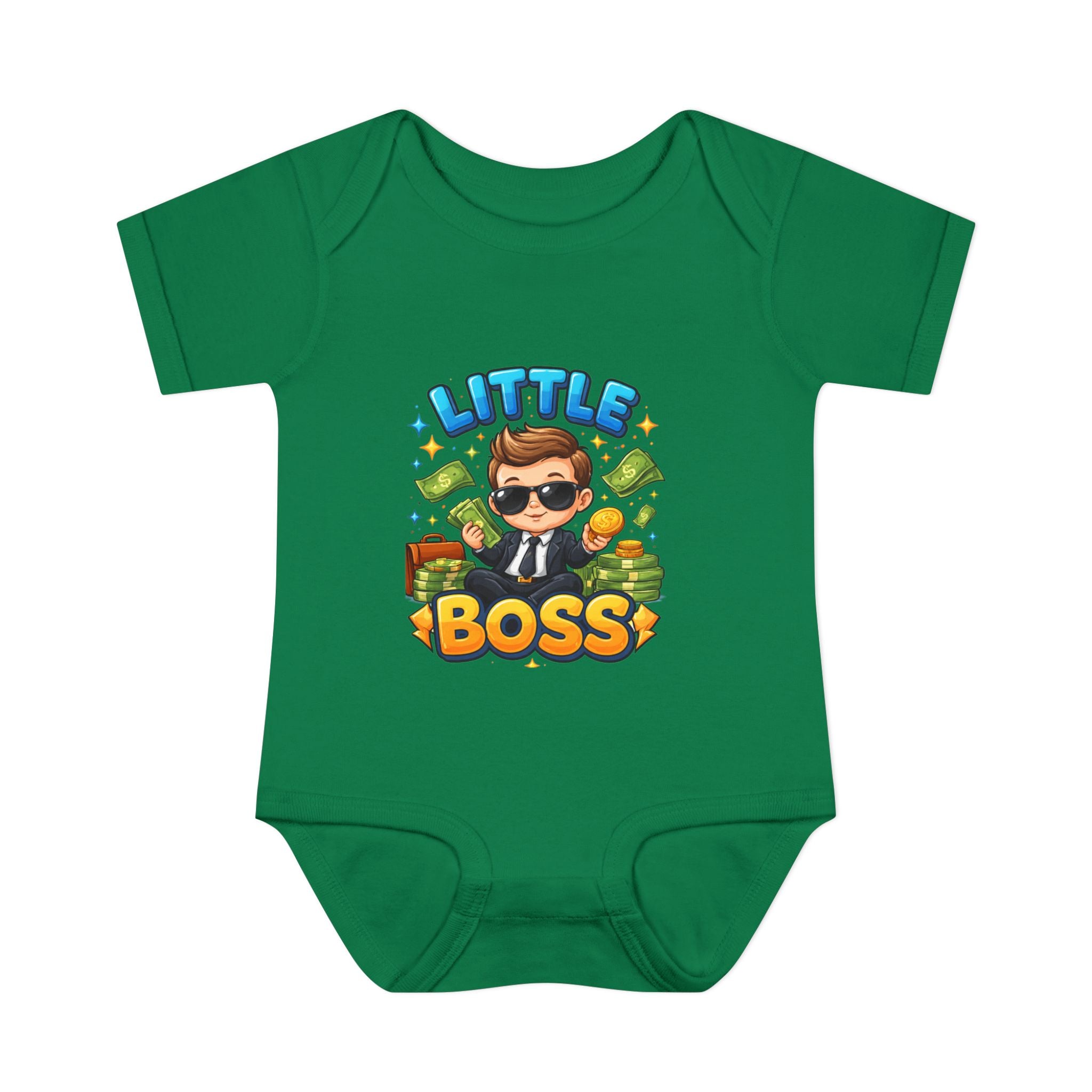 Little Boss Infant Bodysuit – Cute Baby Onesie with 'Little Boss' Cartoon Design