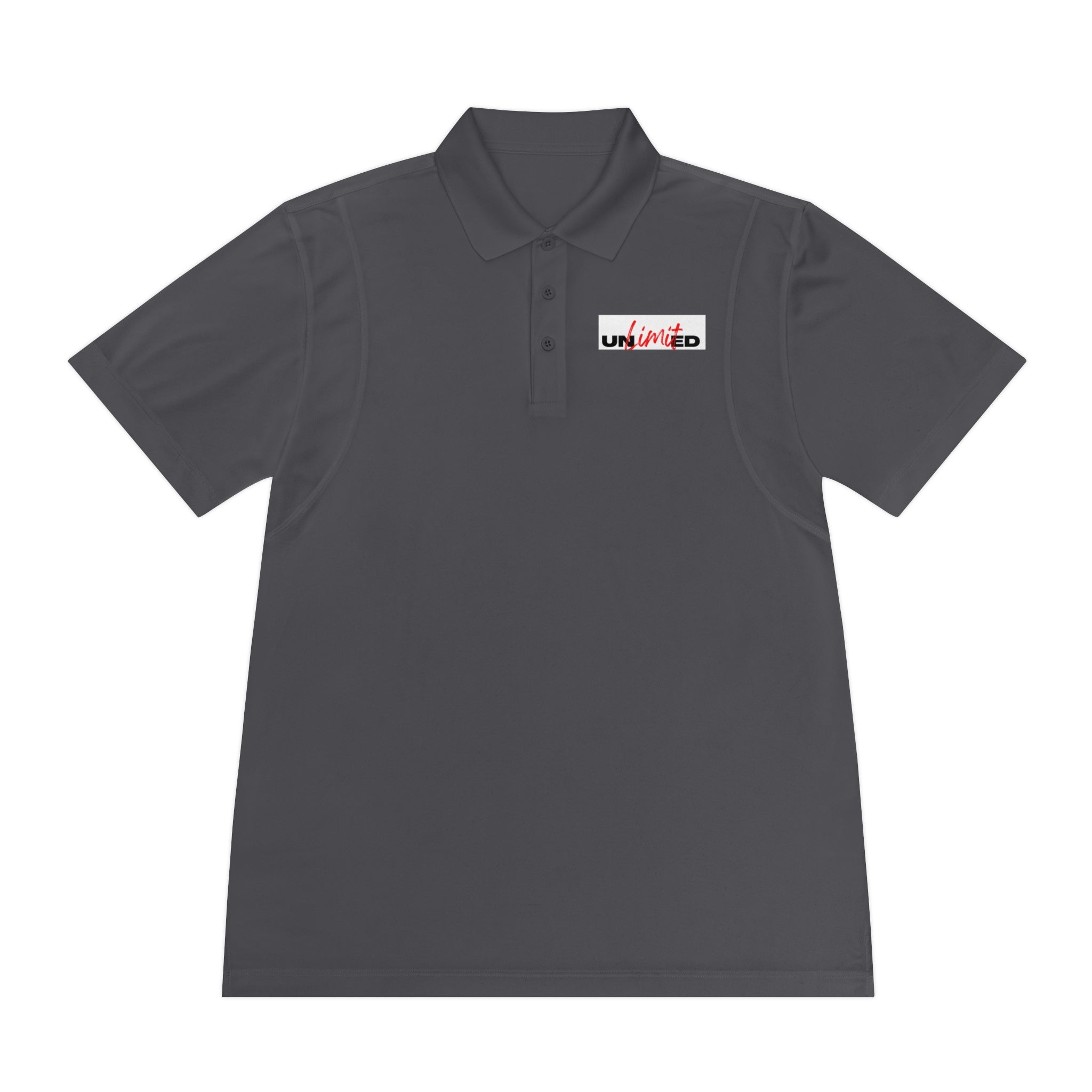 Unlimited Sport Polo — Men’s Performance Polo with 'Unlimited' Motivational Logo