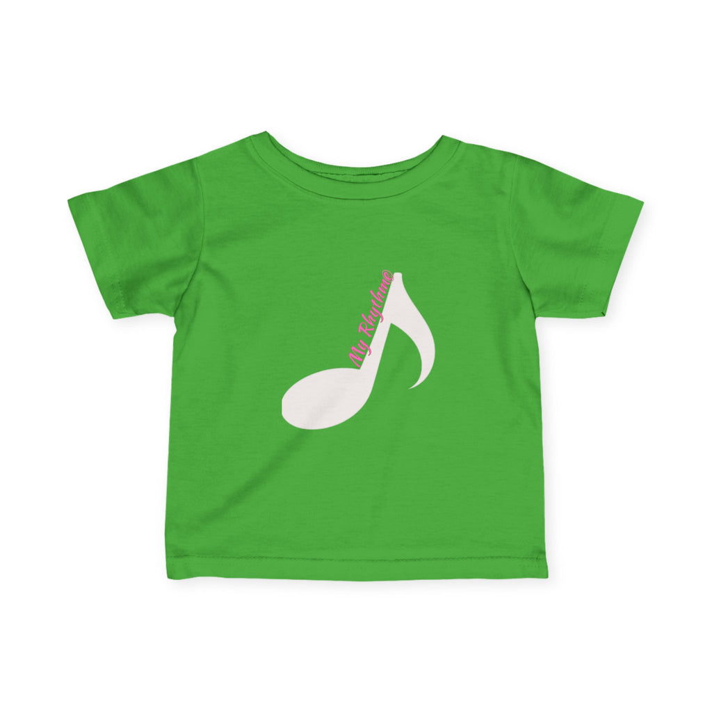 Infant Music Note Tee — "My Rhythme" Baby Shirt