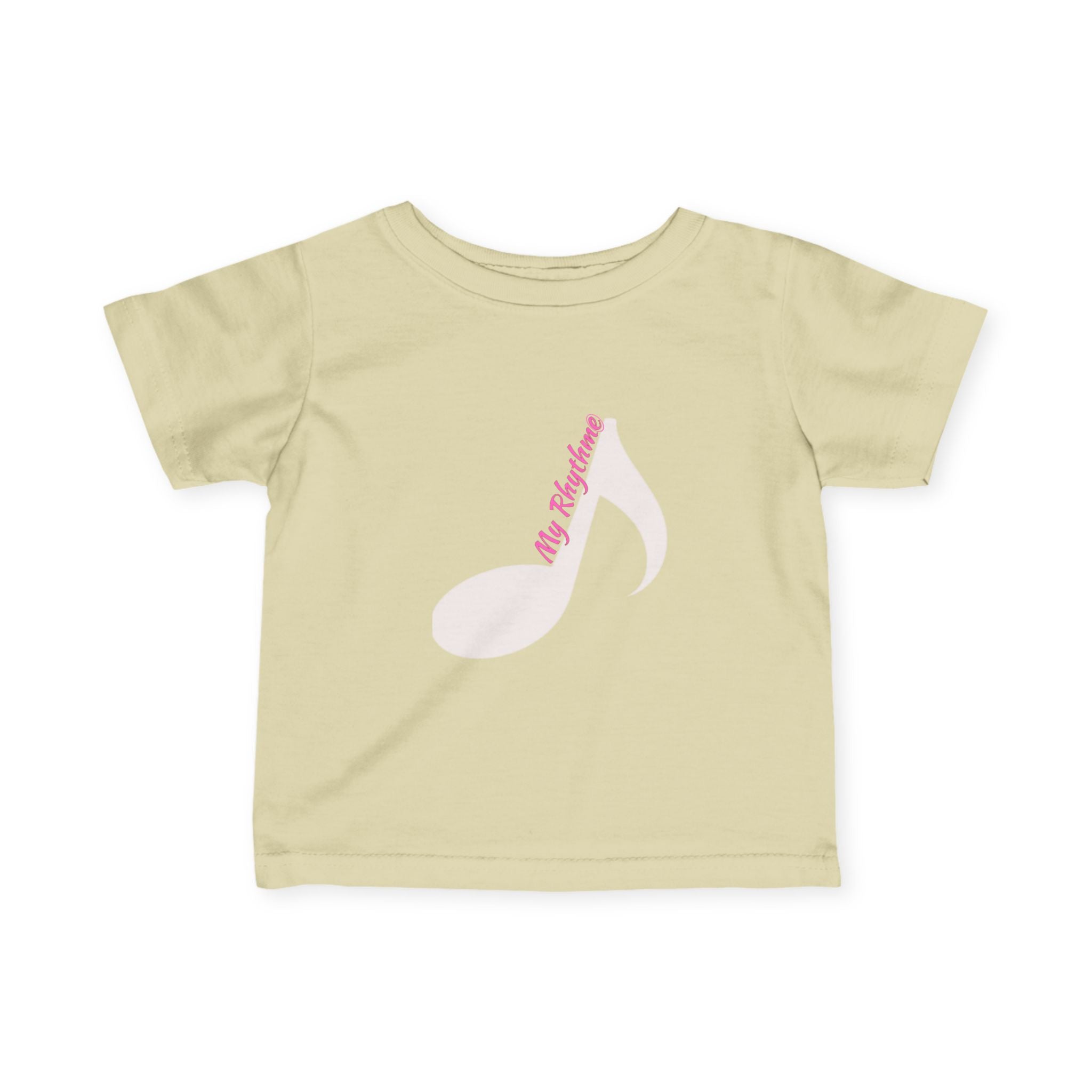 Infant Music Note Tee — "My Rhythme" Baby Shirt