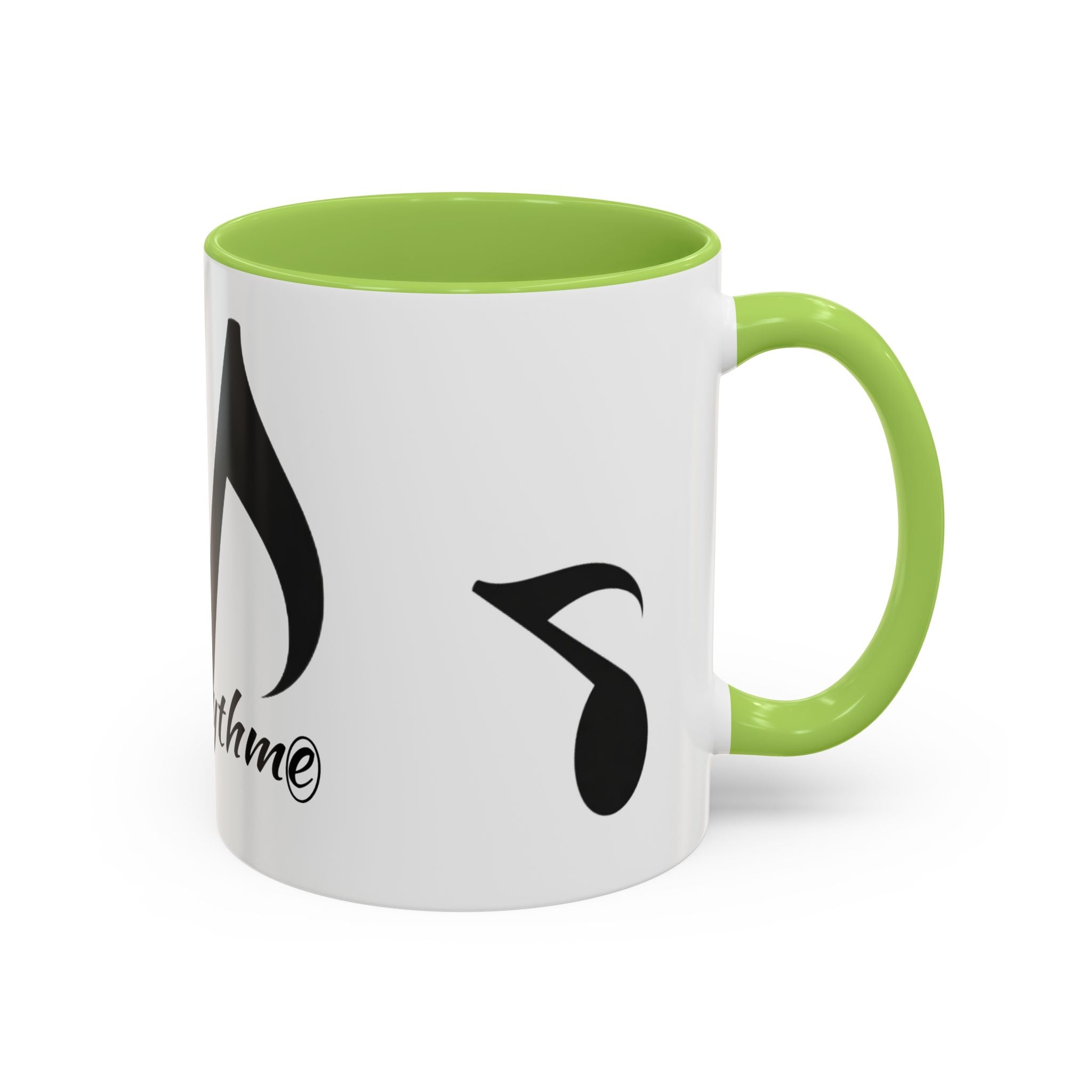 Music Note Accent Mug — "My Rhythmé" Pink Interior Coffee Mug
