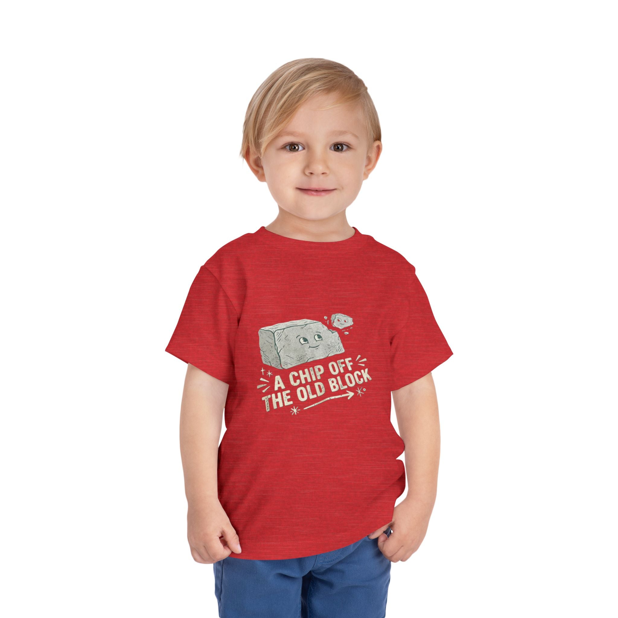 Toddler Tee — "A Chip Off the Old Block" Cute Baby Rock Graphic Shirt