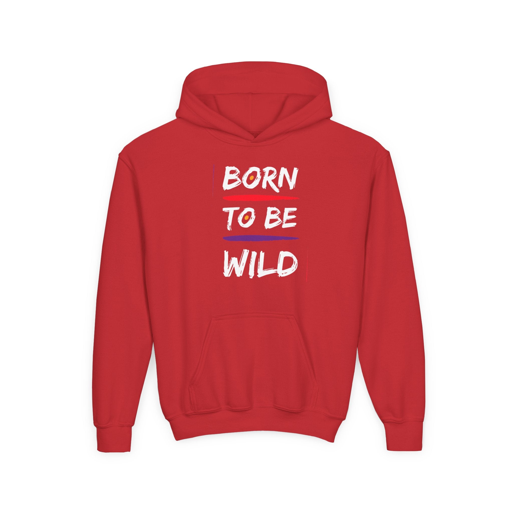 Minimalist Sunrise Stripe Youth Hoodie — Colorful Abstract Graphic Kids Sweatshirt