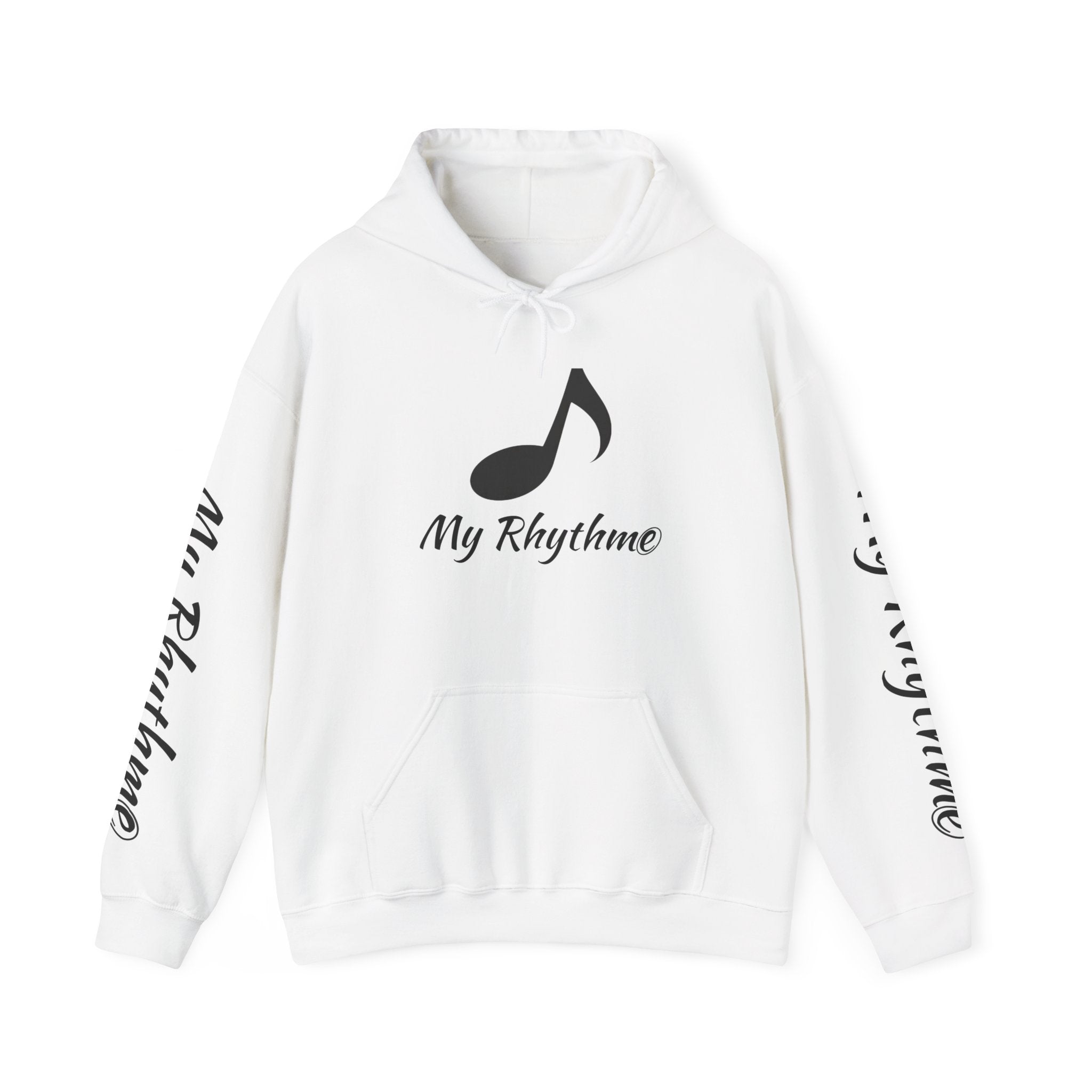 Rhythmic Note Hoodie — "My Rhythme" Music-Inspired Pullover