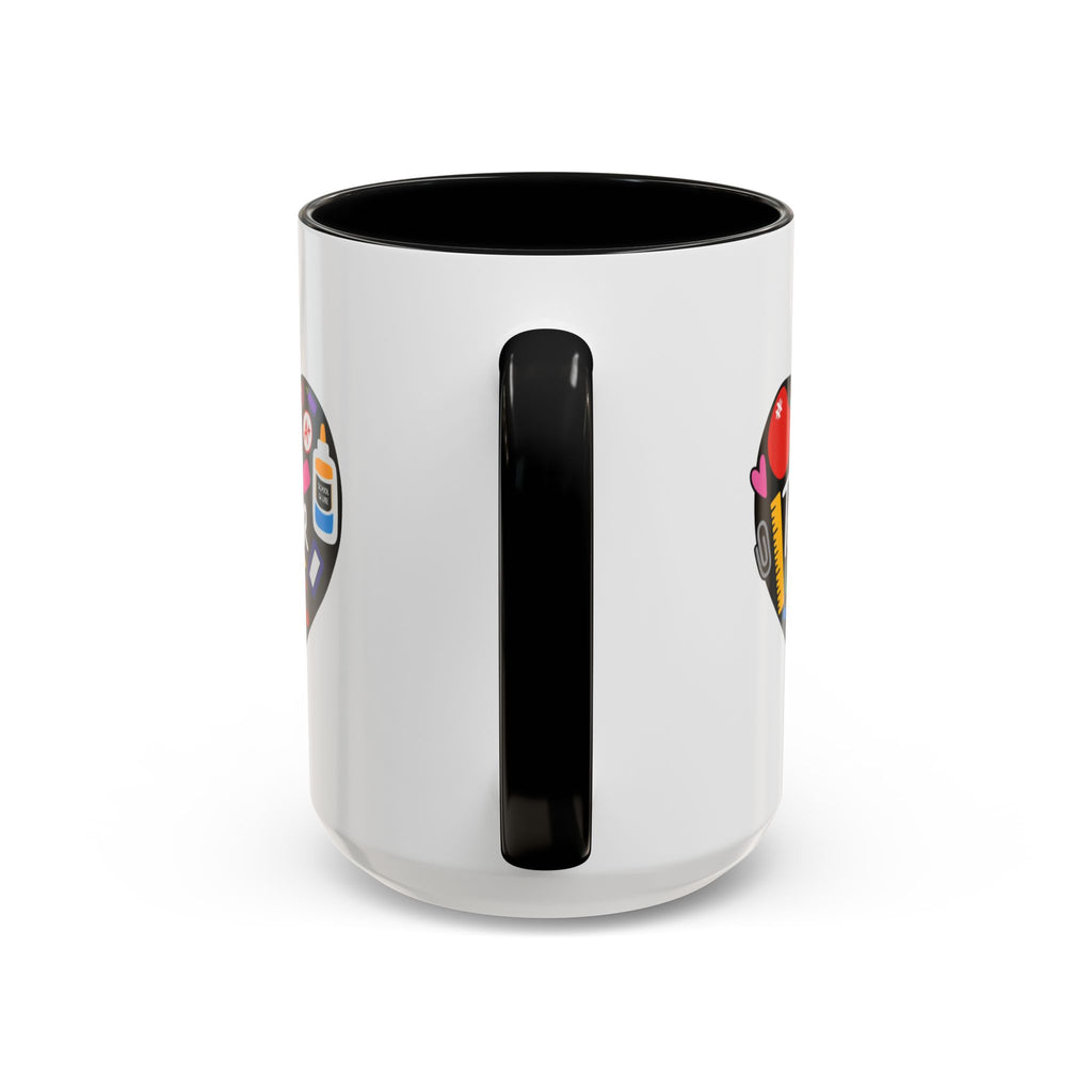 Teacher Heart Accent Coffee Mug — Teacher Appreciation Gift (11/15oz)