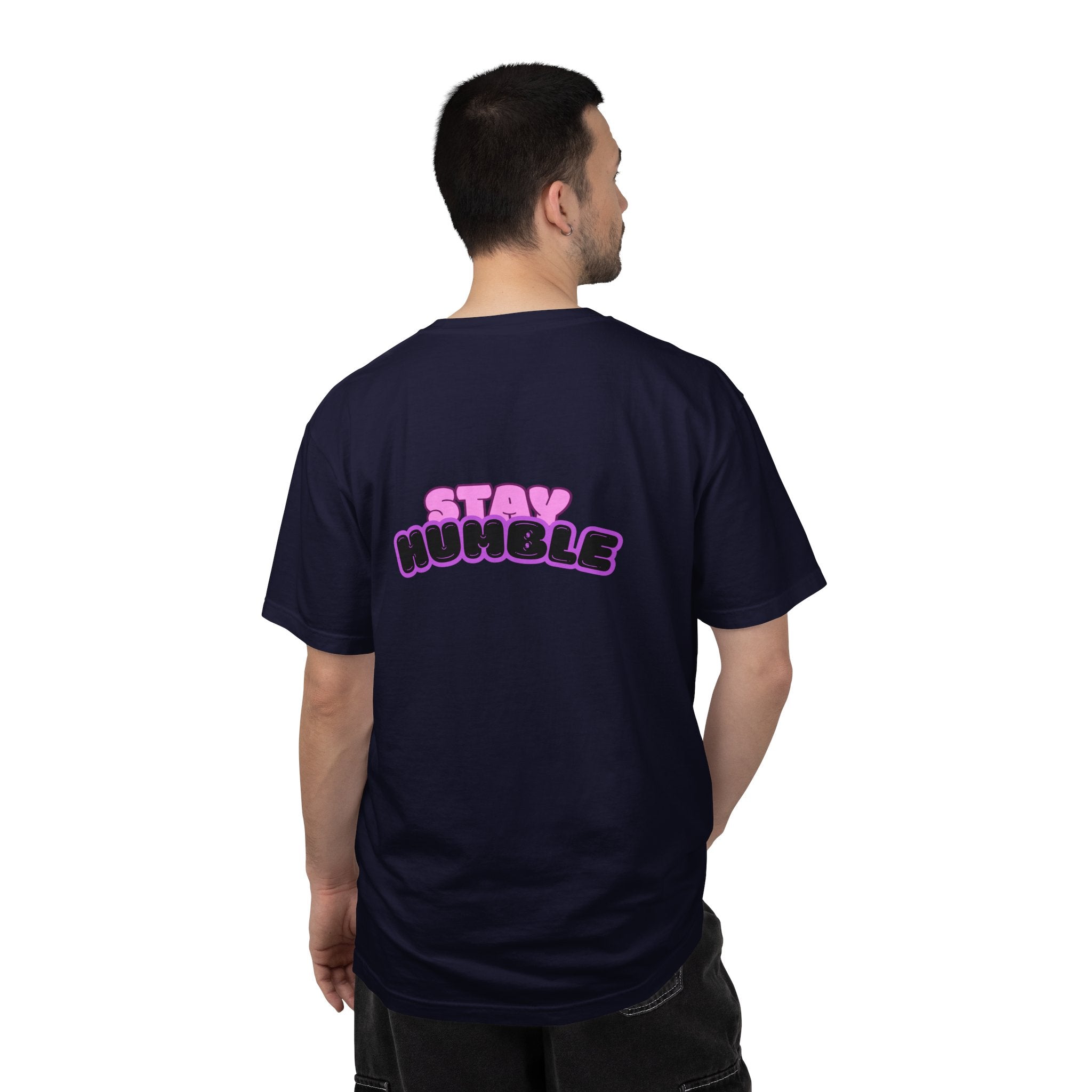 Stay Humble Graphic T-Shirt — Retro Pink & Black Text Tee