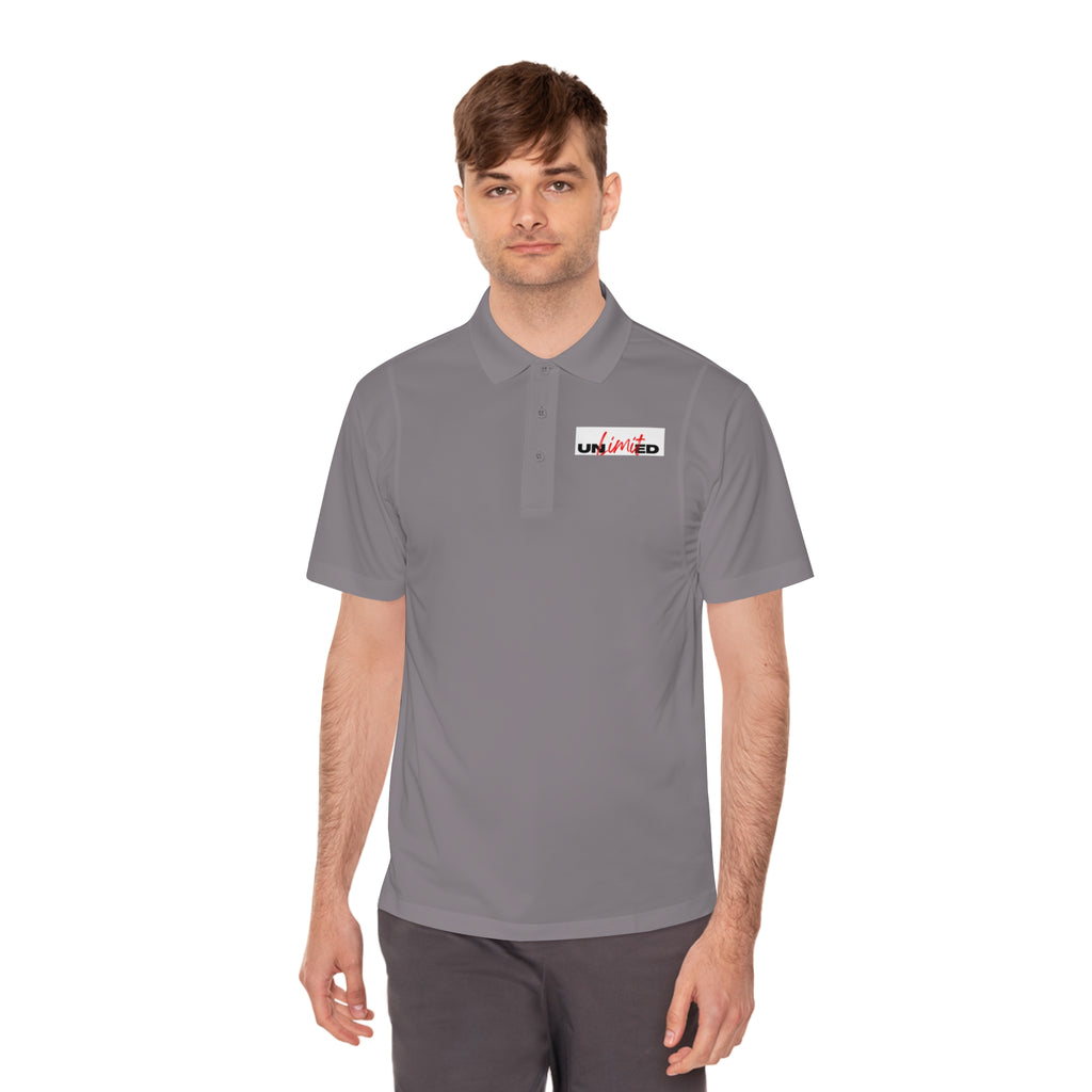 Unlimited Sport Polo — Men’s Performance Polo with 'Unlimited' Motivational Logo