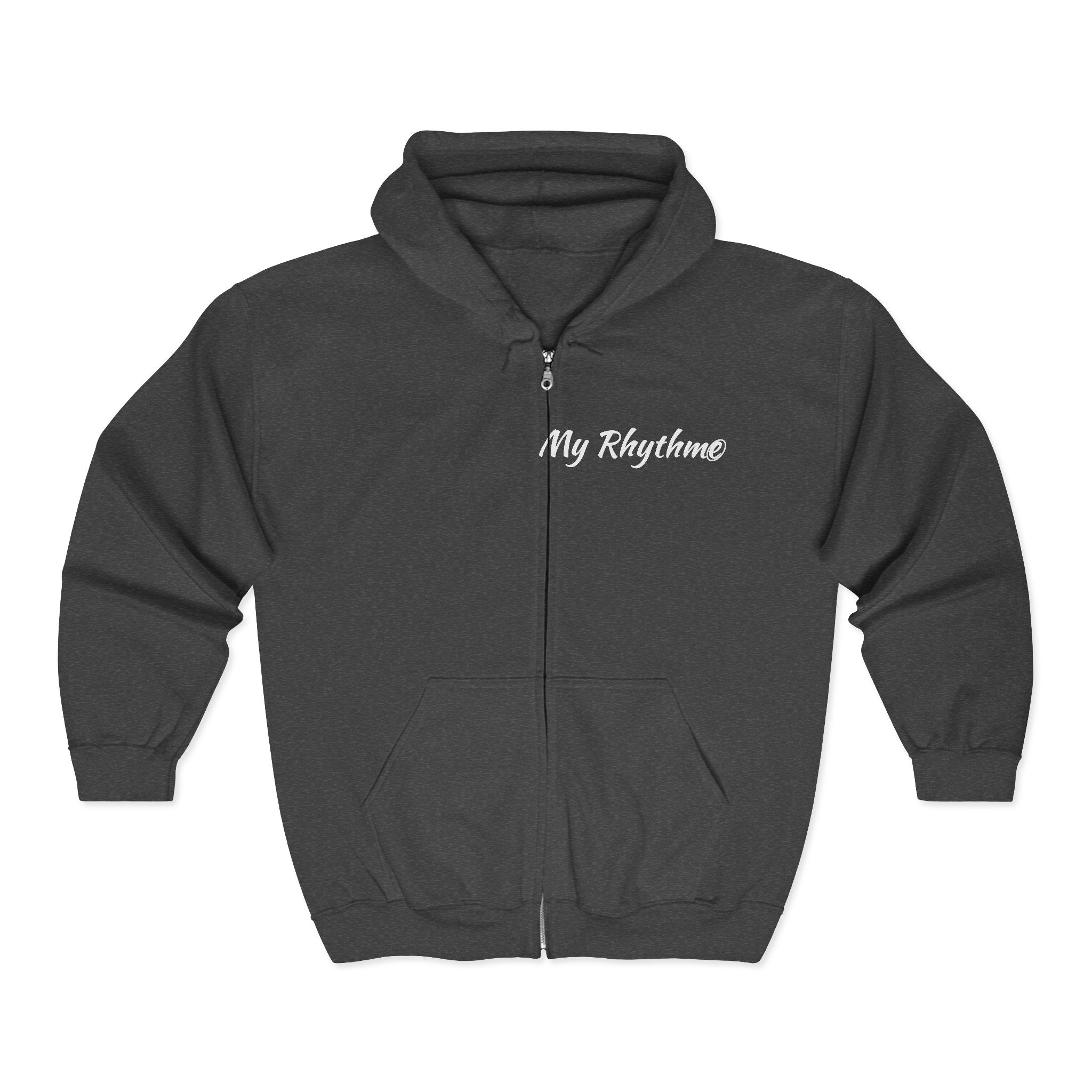 My Rhythme Zip Hoodie — Full‑Zip Music Note Hooded Sweatshirt