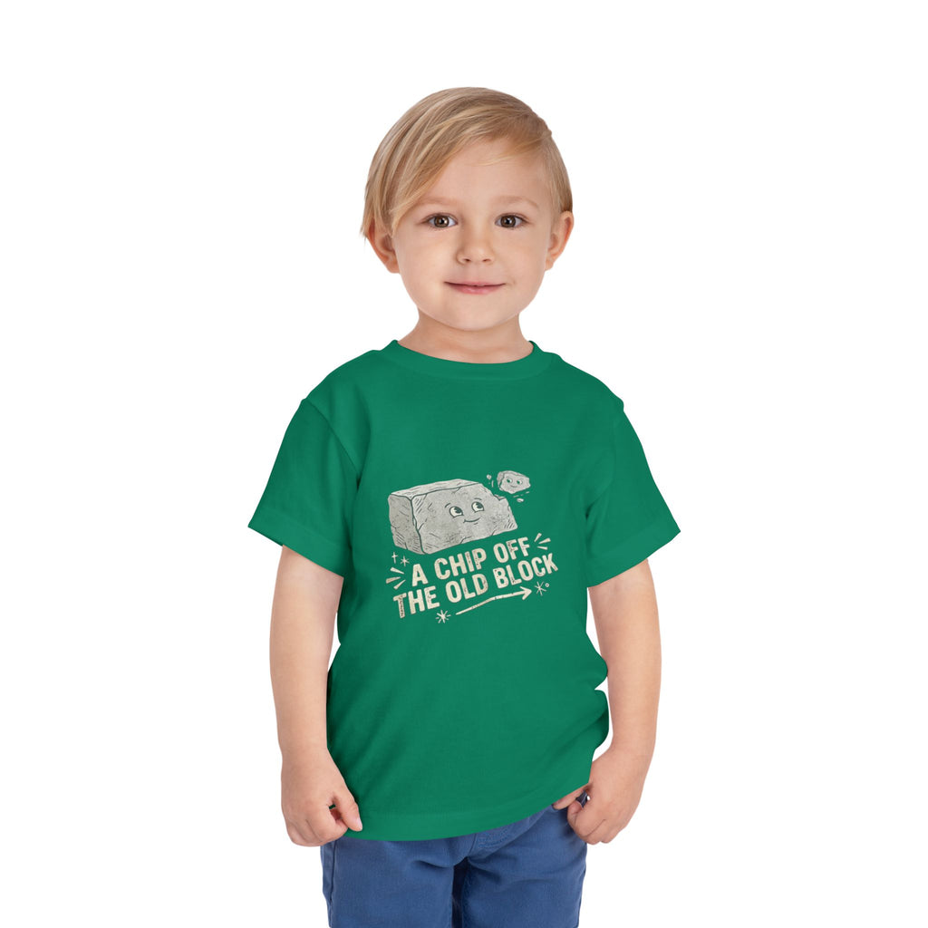 Toddler Tee — "A Chip Off the Old Block" Cute Baby Rock Graphic Shirt
