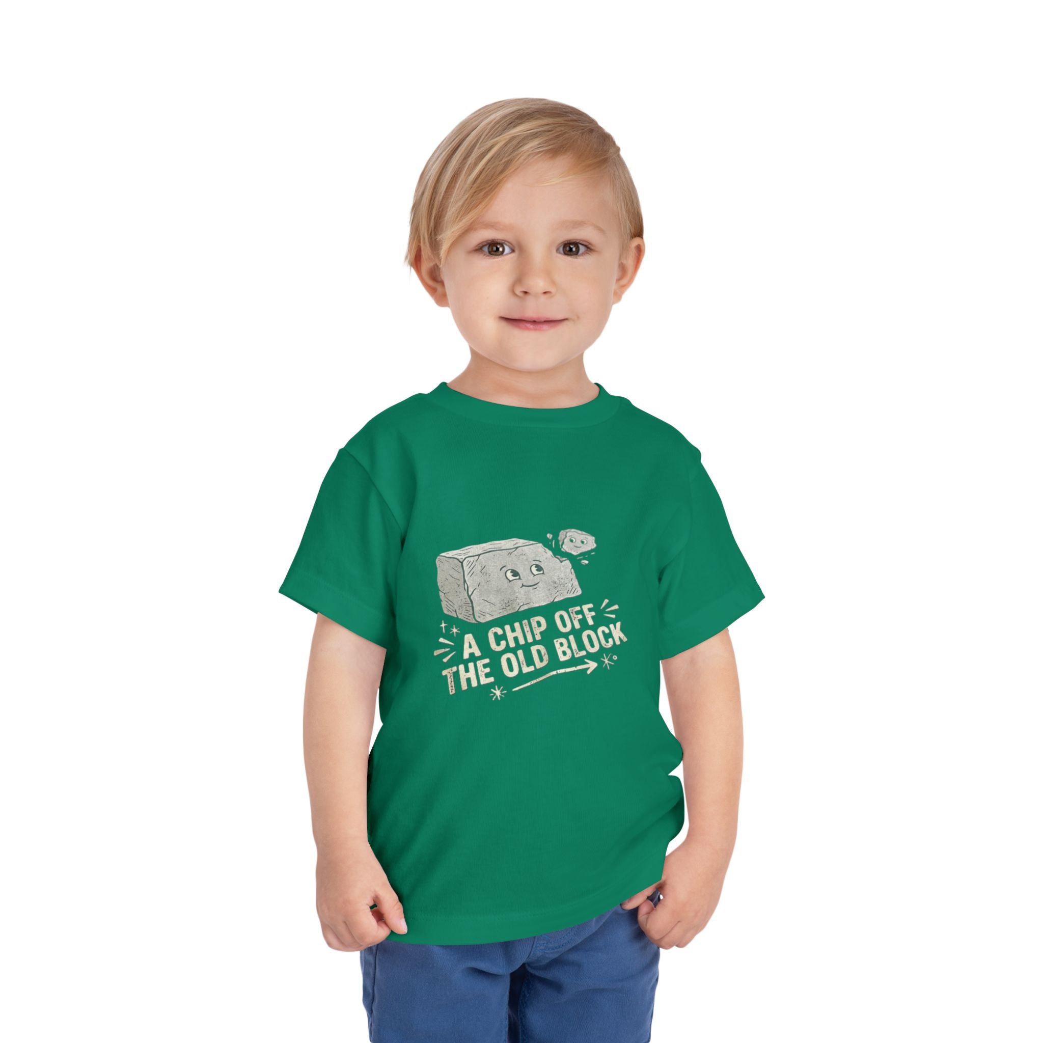 Toddler Tee — "A Chip Off the Old Block" Cute Baby Rock Graphic Shirt